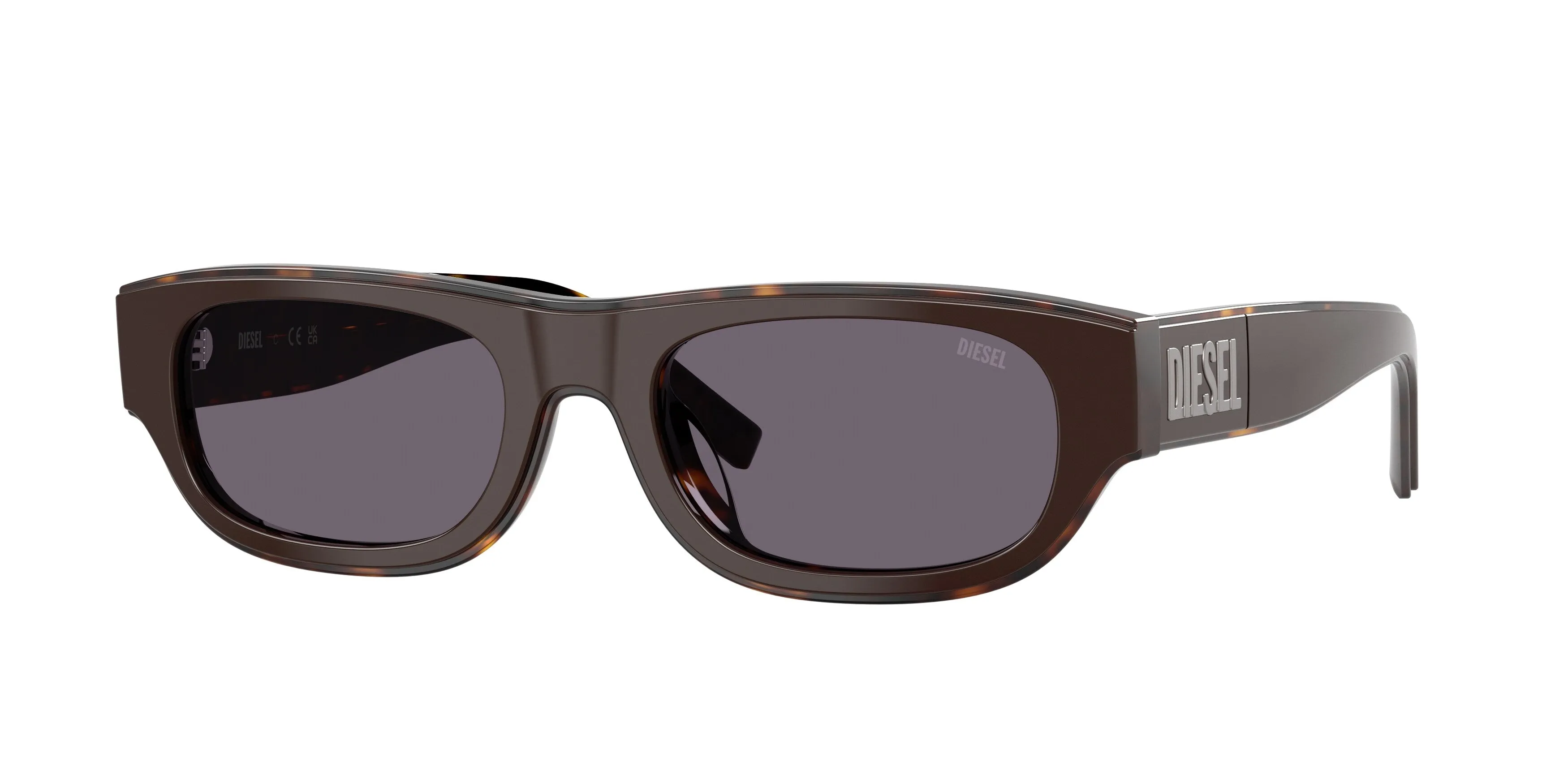 DIESEL DL2022F 20691A Occhiali da sole Acetato Marrone Viola Squadrata Normale - immagine 1