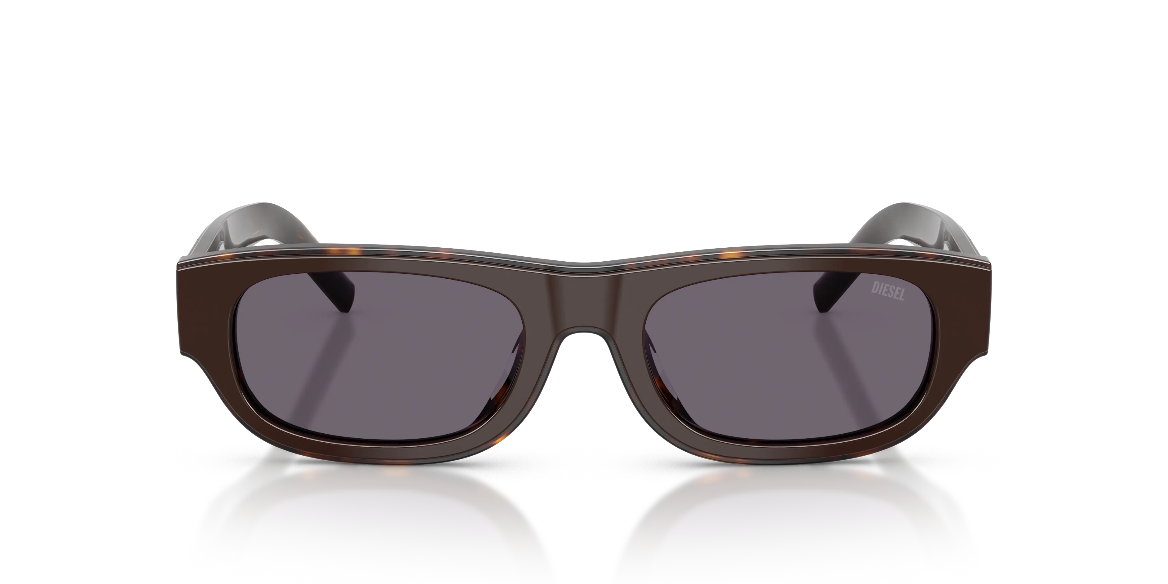 DIESEL DL2022F 20691A Occhiali da sole Acetato Marrone Viola Squadrata Normale - immagine 3