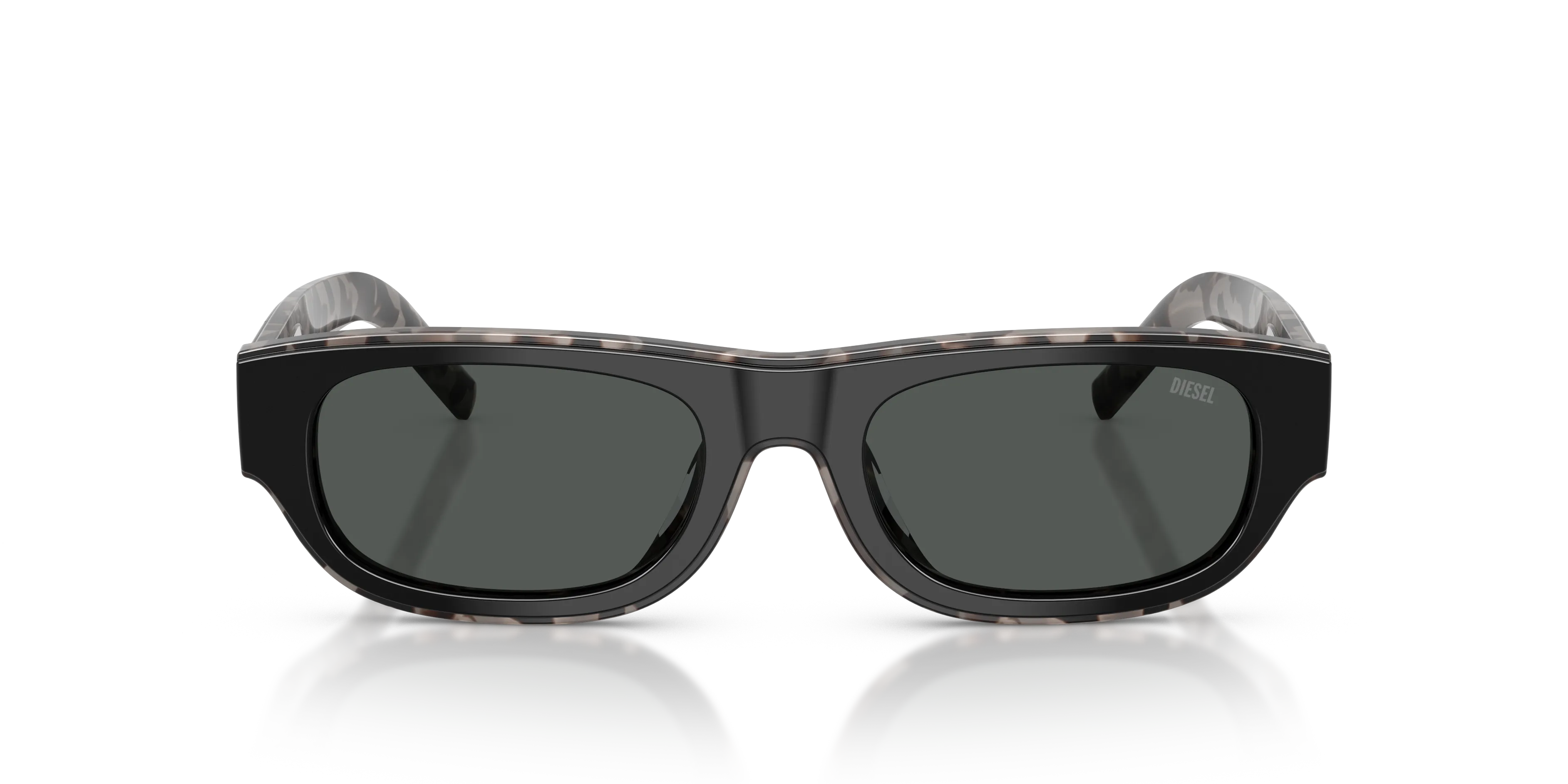 DIESEL DL2022F 206887 Occhiali da sole Acetato Nero Grigio Squadrata Normale - immagine 3
