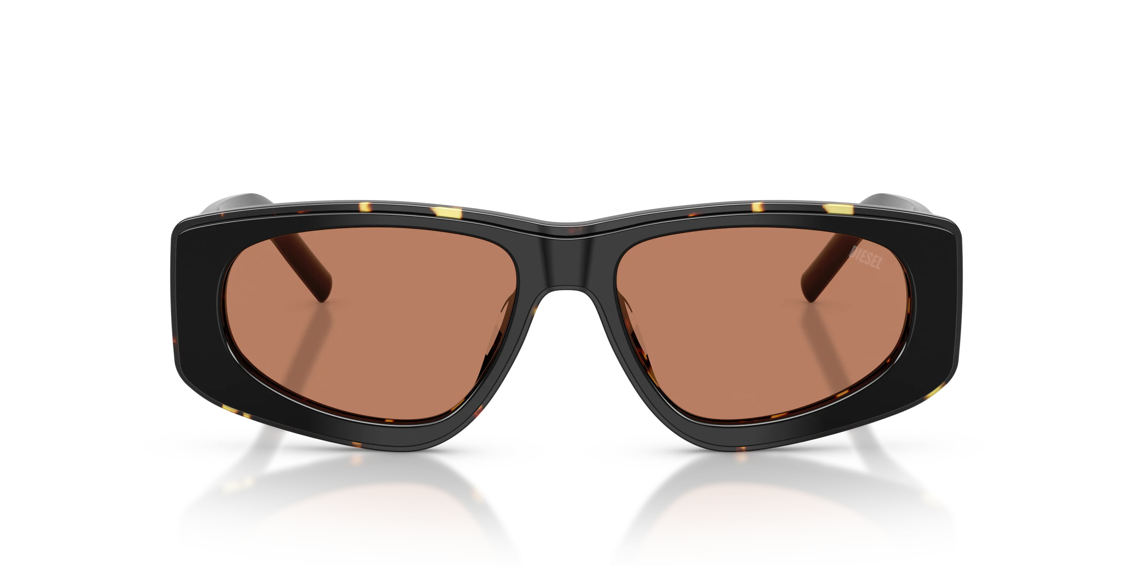 DIESEL DL2021U 207173 Occhiali da sole Acetato Nero Marrone Pillow Normale - immagine 3