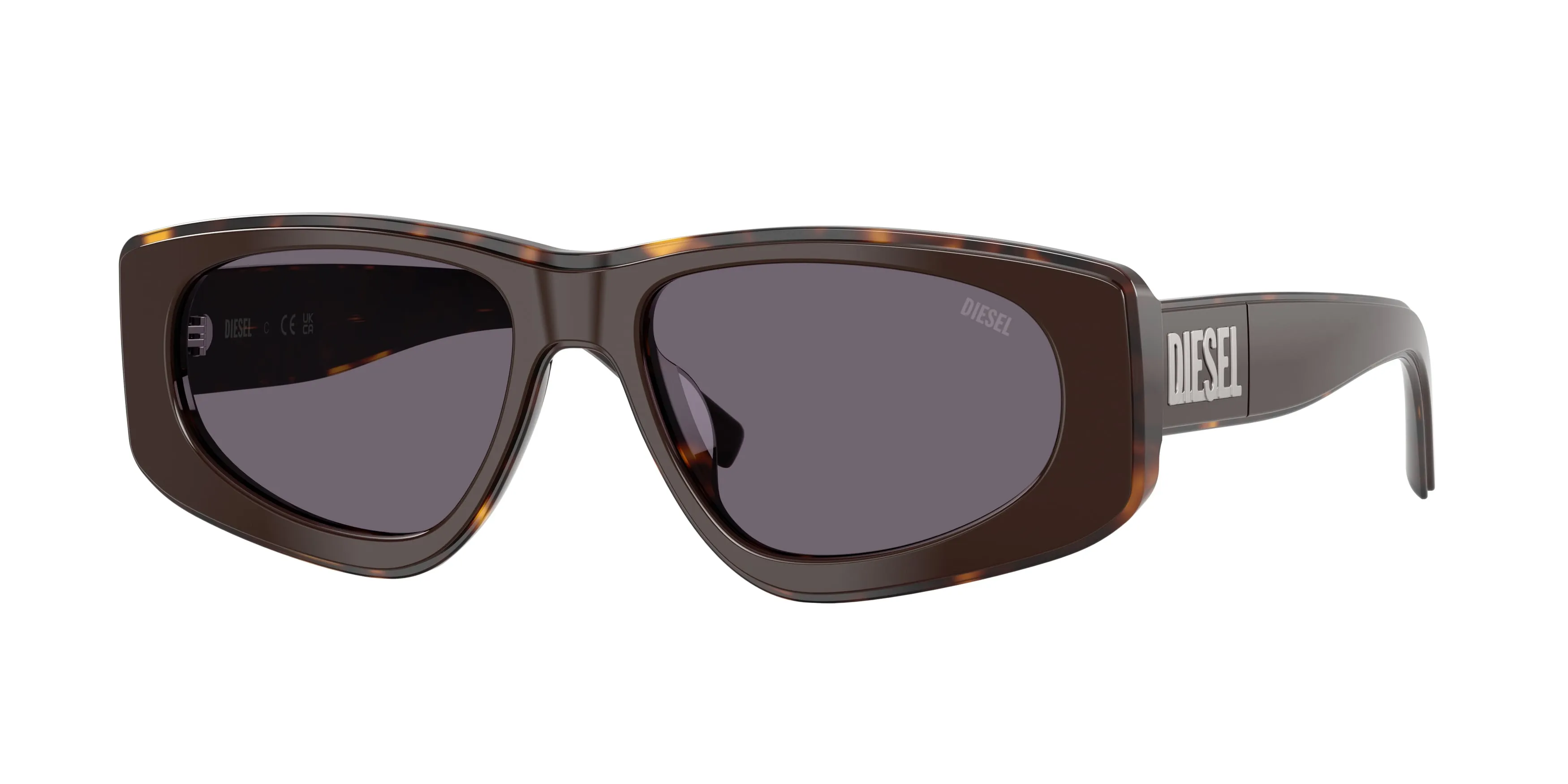 DIESEL DL2021U 20691A Occhiali da sole Acetato Marrone Viola Pillow Normale - immagine 1