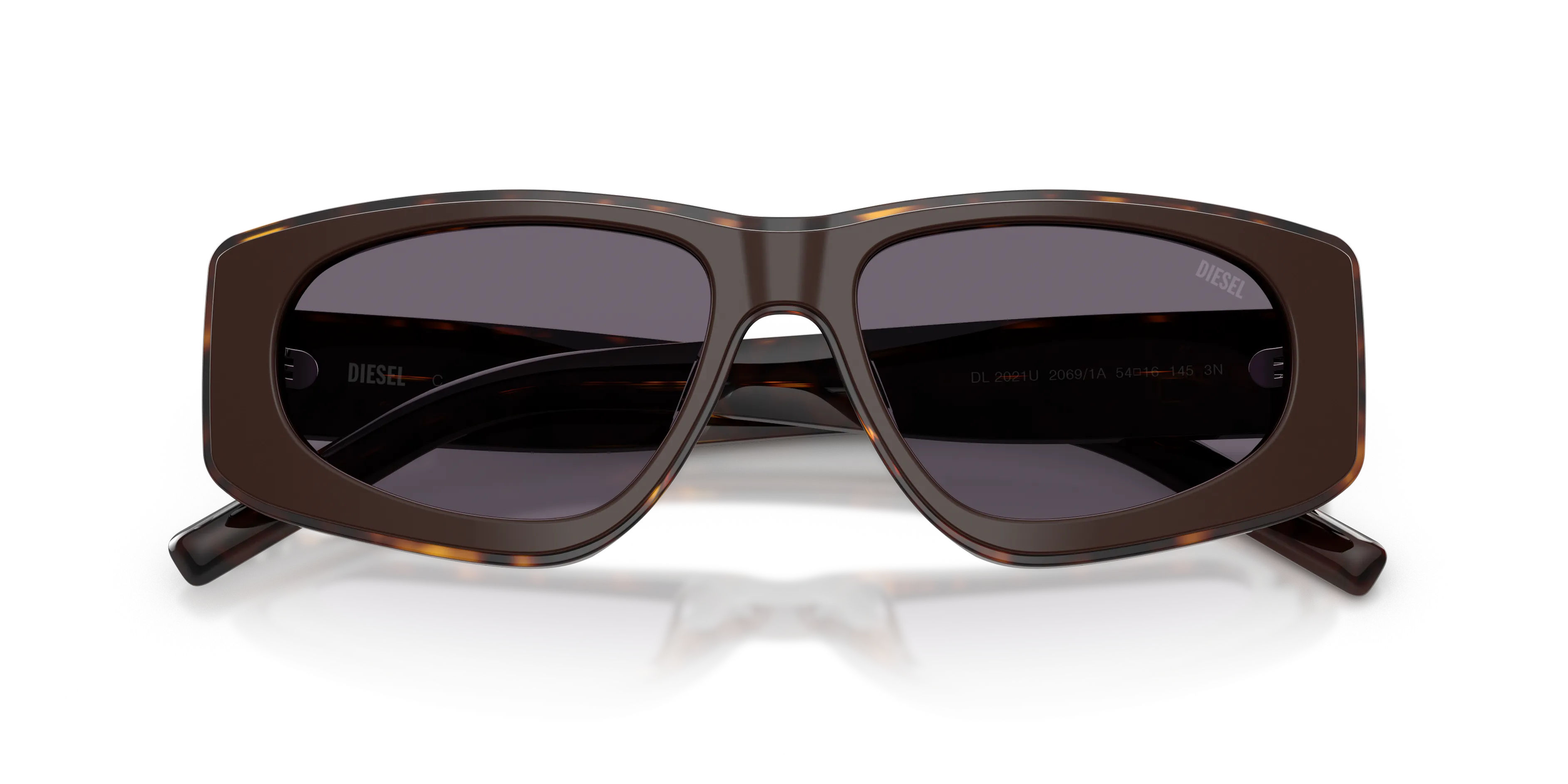 DIESEL DL2021U 20691A Occhiali da sole Acetato Marrone Viola Pillow Normale - immagine 2