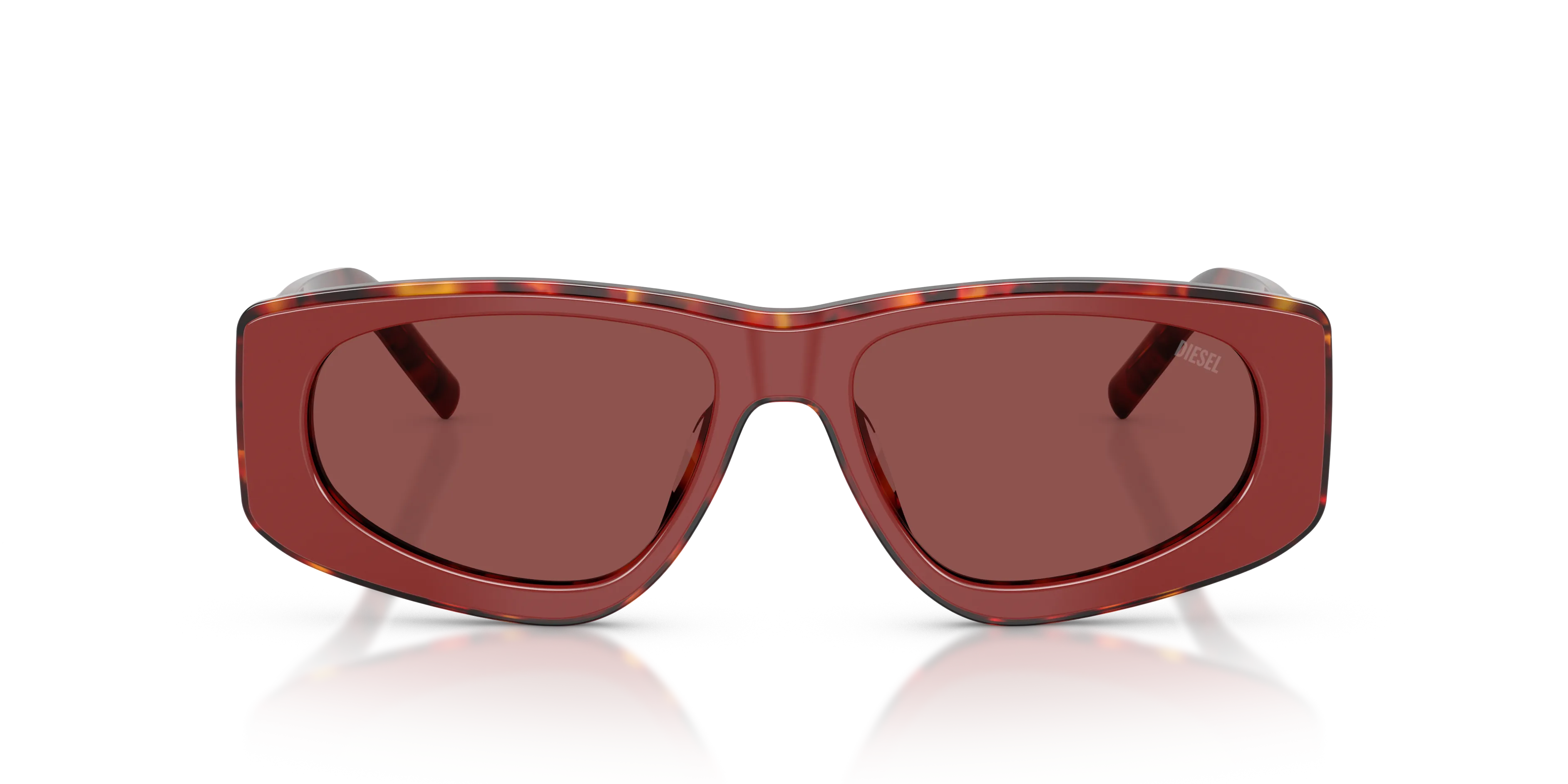 DIESEL DL2021U 206575 Occhiali da sole Acetato Rosso Viola Pillow Normale - immagine 3