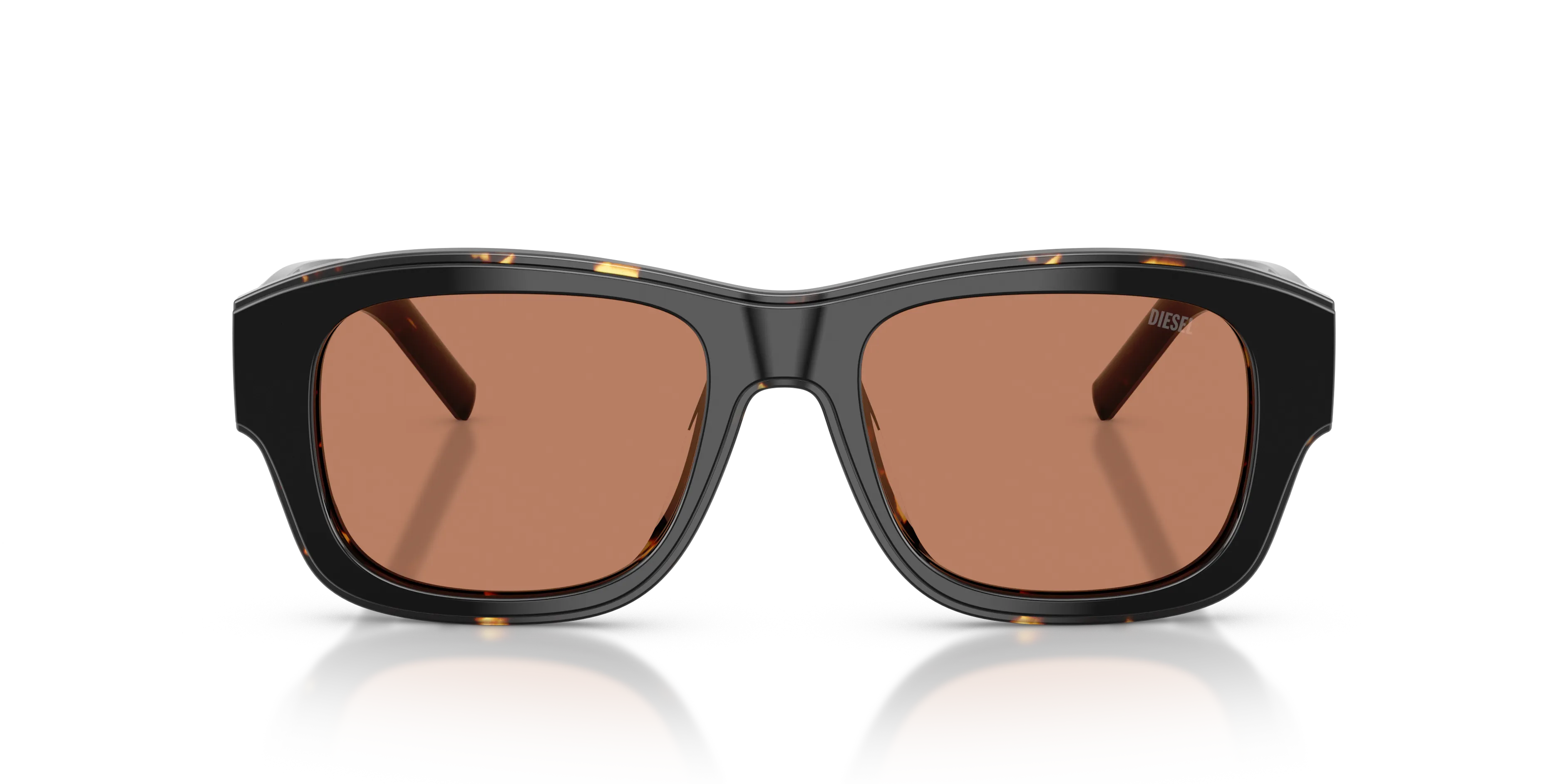 DIESEL DL2020U 207173 Occhiali da sole Acetato Nero Marrone Squadrata Normale - immagine 3