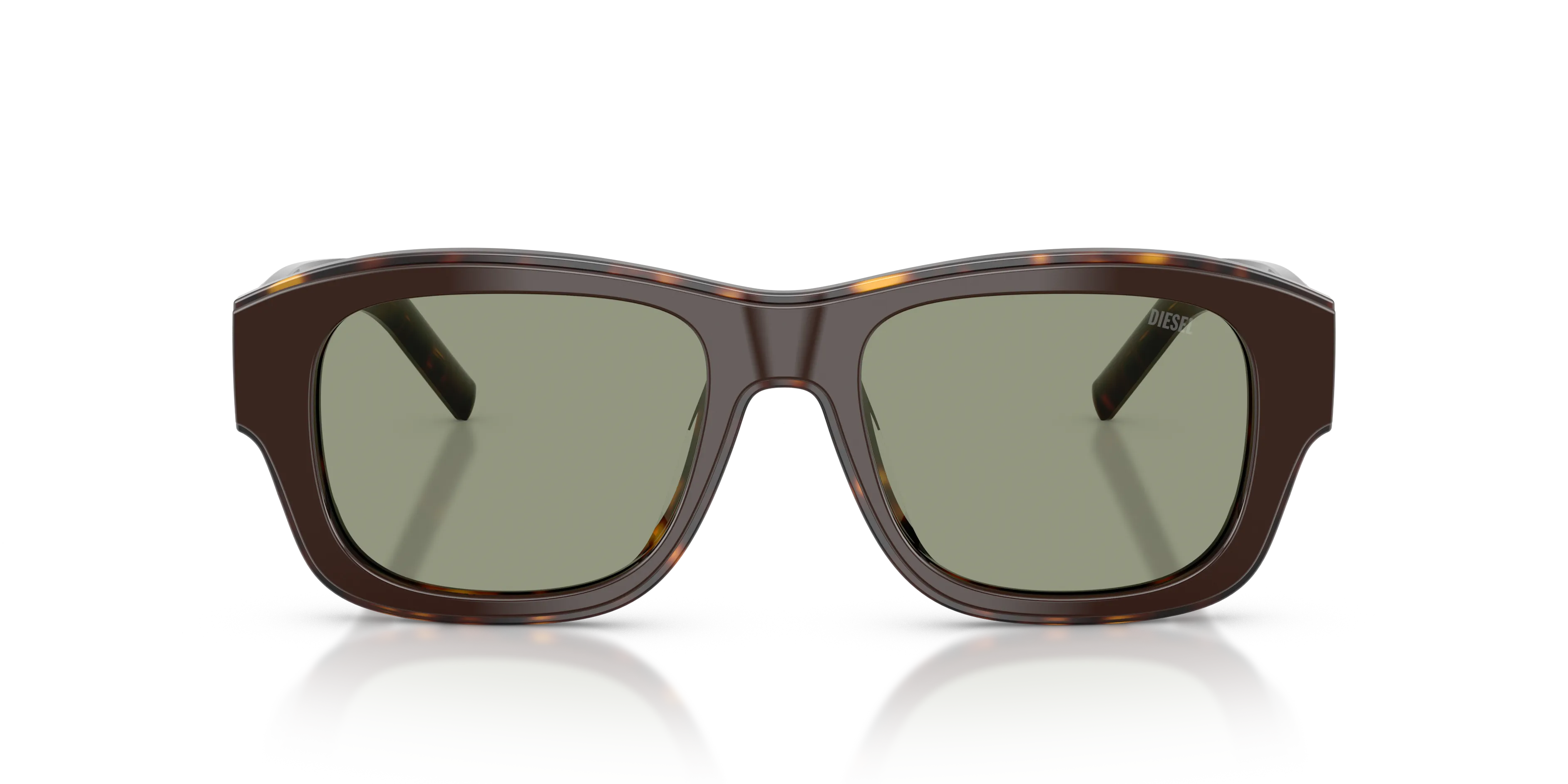 DIESEL DL2020U 2069/2 Occhiali da sole Acetato Marrone Verde Squadrata Normale - immagine 3