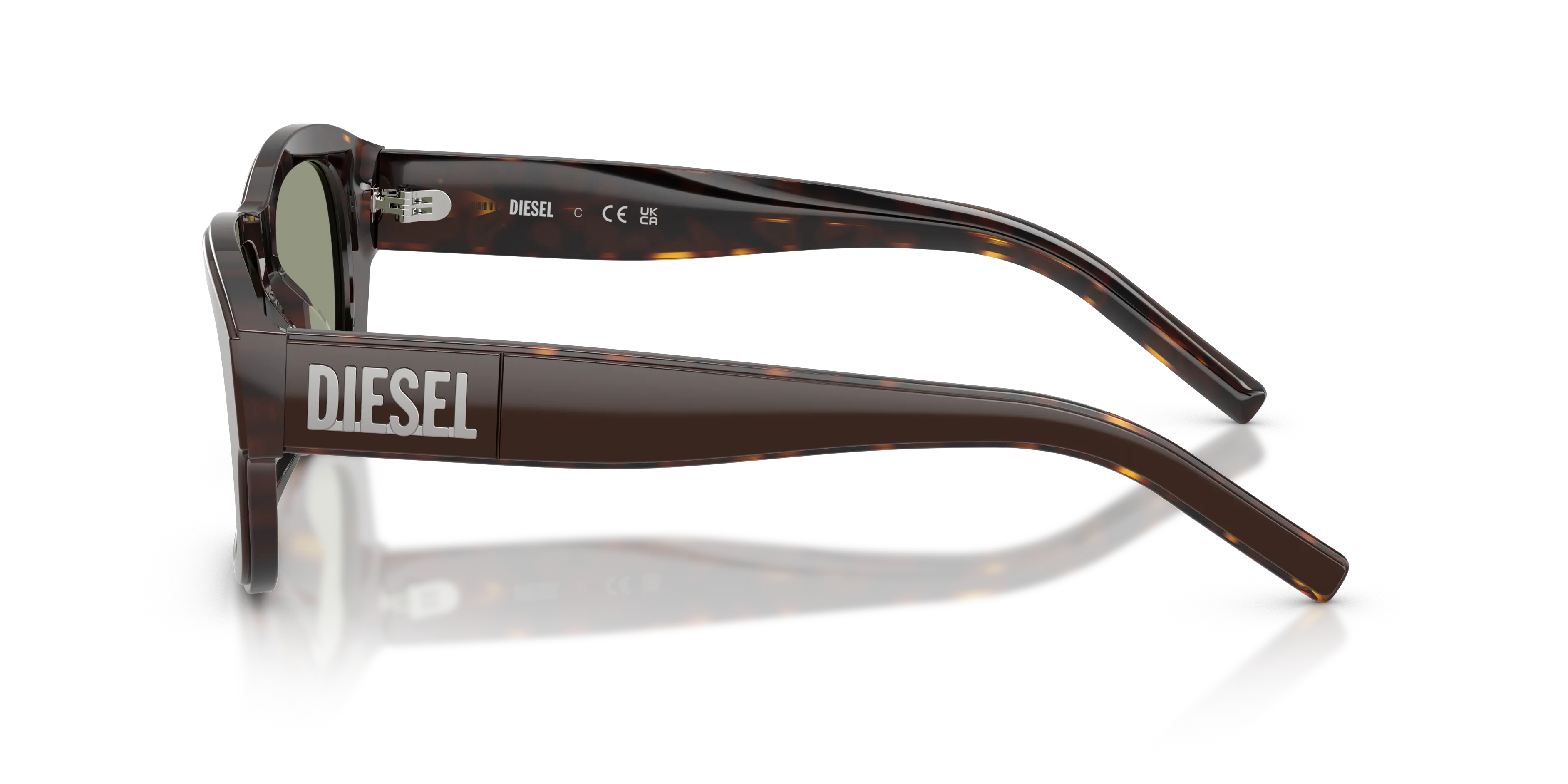 DIESEL DL2020U 2069/2 Occhiali da sole Acetato Marrone Verde Squadrata Normale - immagine 4
