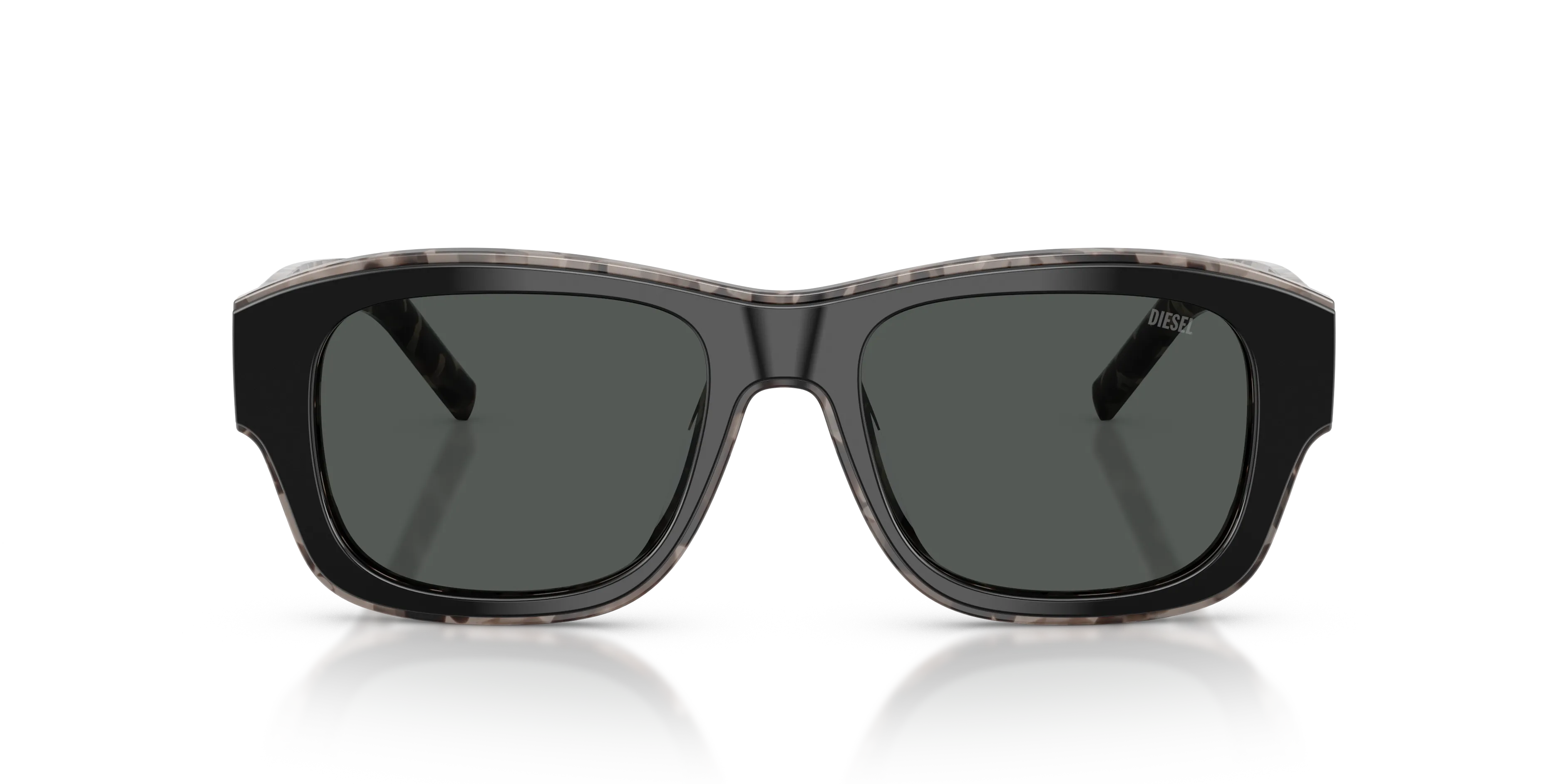 DIESEL DL2020U 206887 Occhiali da sole Acetato Nero Grigio Squadrata Normale - immagine 3