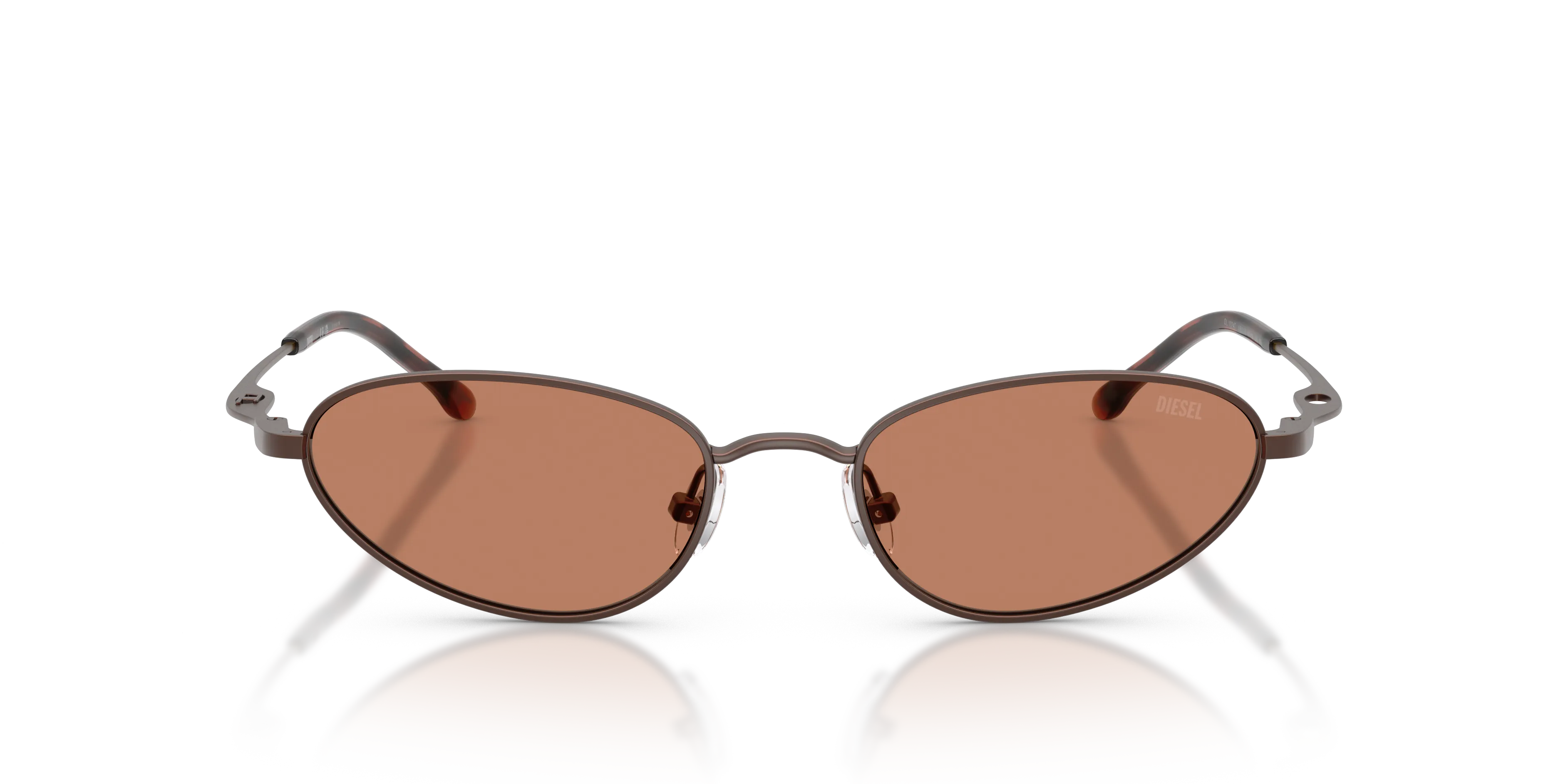 DIESEL DL1024T 105273 Occhiali da sole Titanio Bronzo Marrone Cat Eye Normale - immagine 3