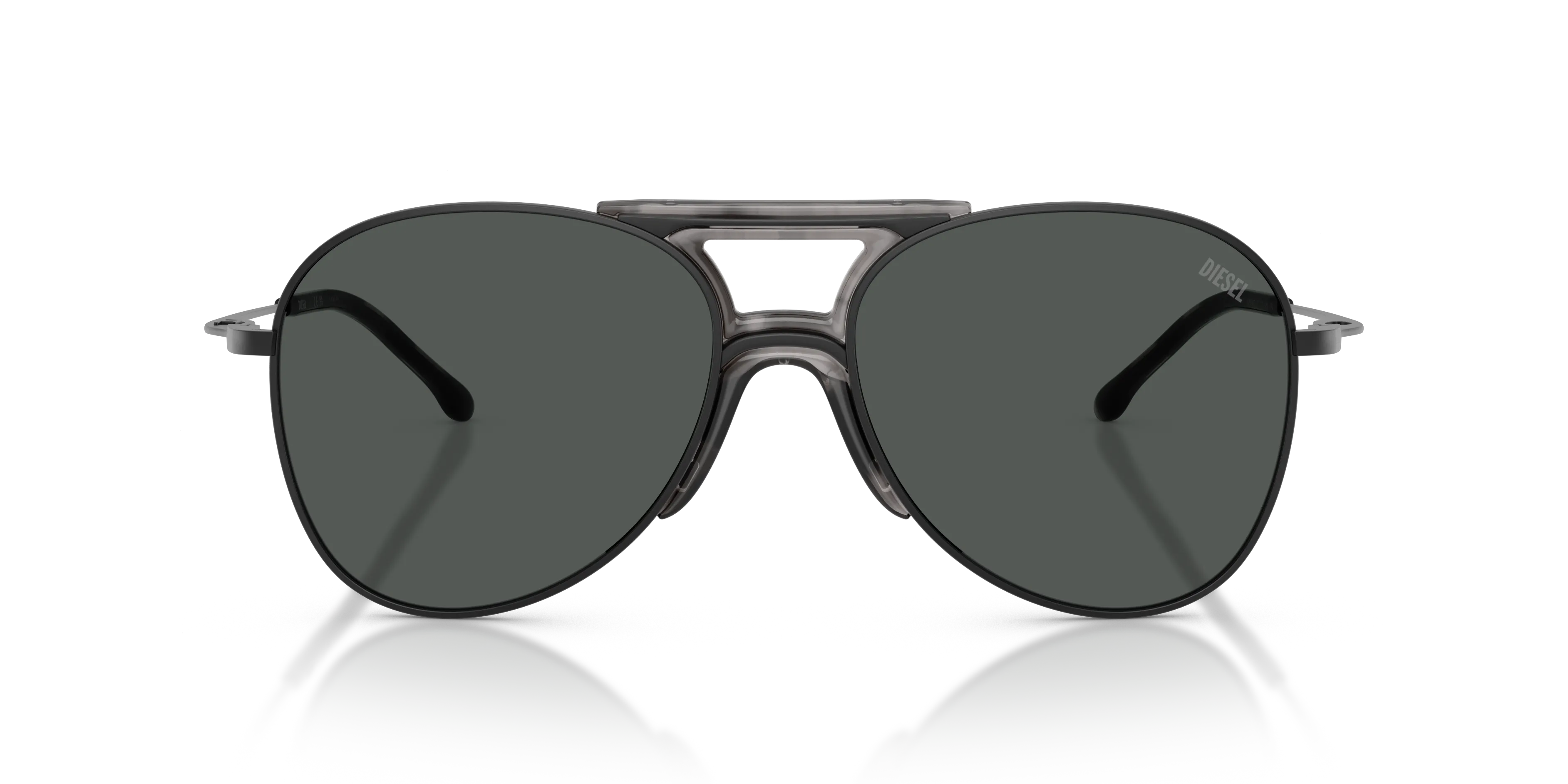 DIESEL DL1022T 104887 Occhiali da sole Titanio Nero Grigio Pilot Normale - immagine 3