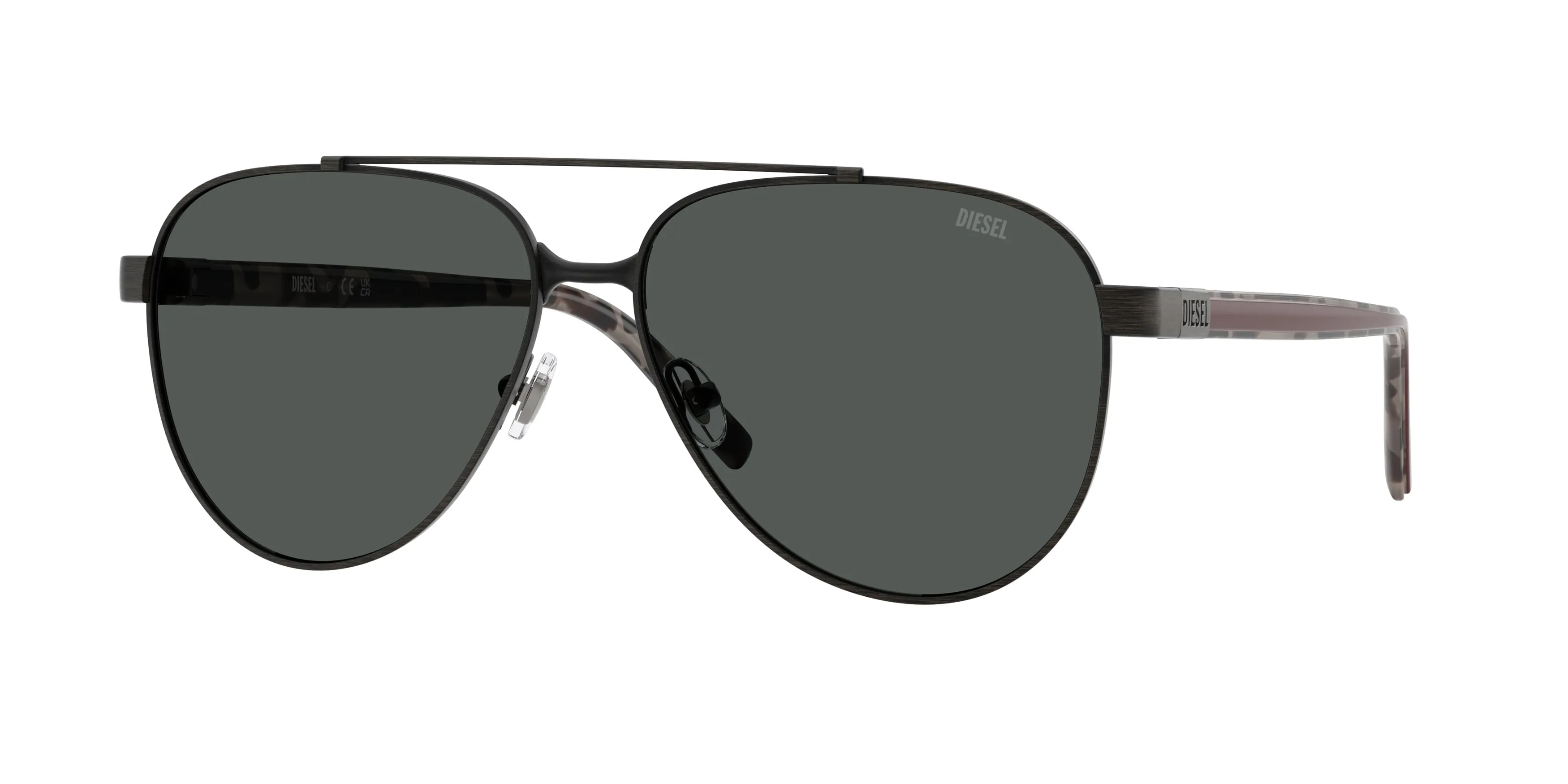 DIESEL DL1021 105387 Occhiali da sole Metallo Grigio Grigio Pilot Normale - immagine 1