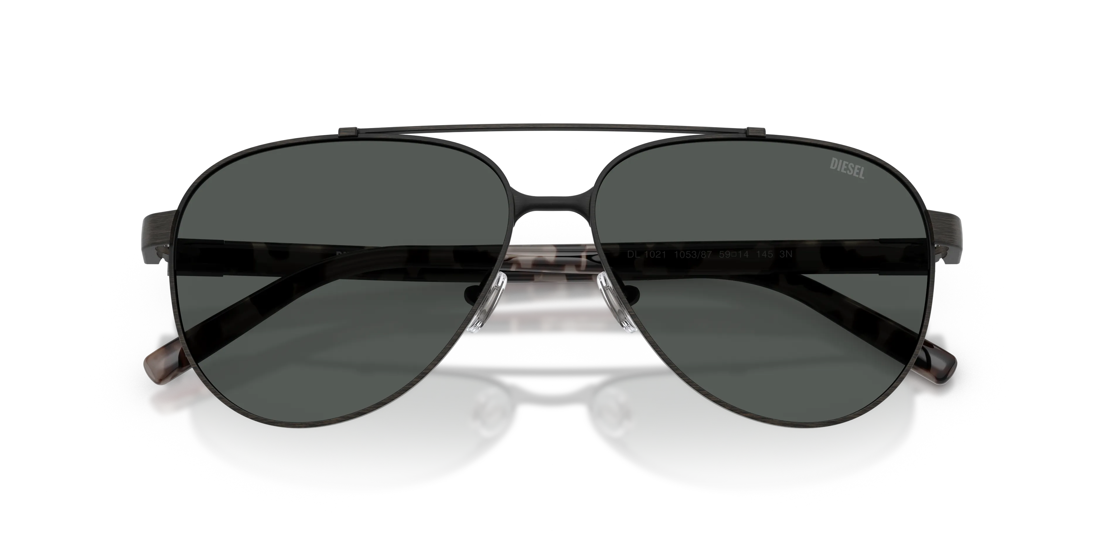 DIESEL DL1021 105387 Occhiali da sole Metallo Grigio Grigio Pilot Normale - immagine 2