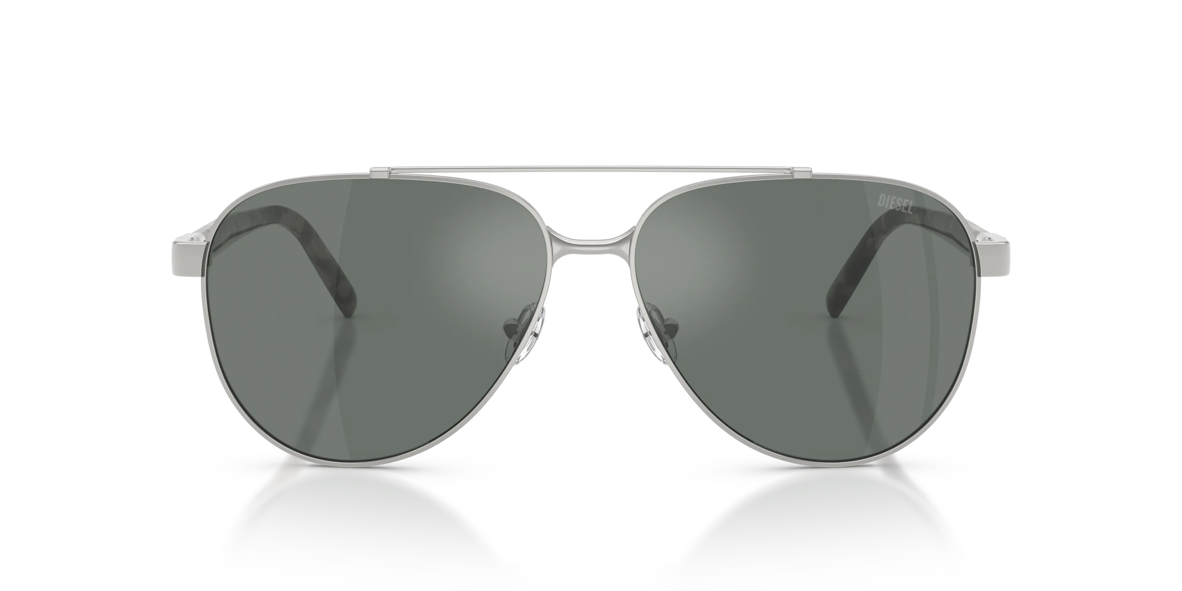DIESEL DL1021 10476V Occhiali da sole Metallo Argento Nero Pilot Normale - immagine 3