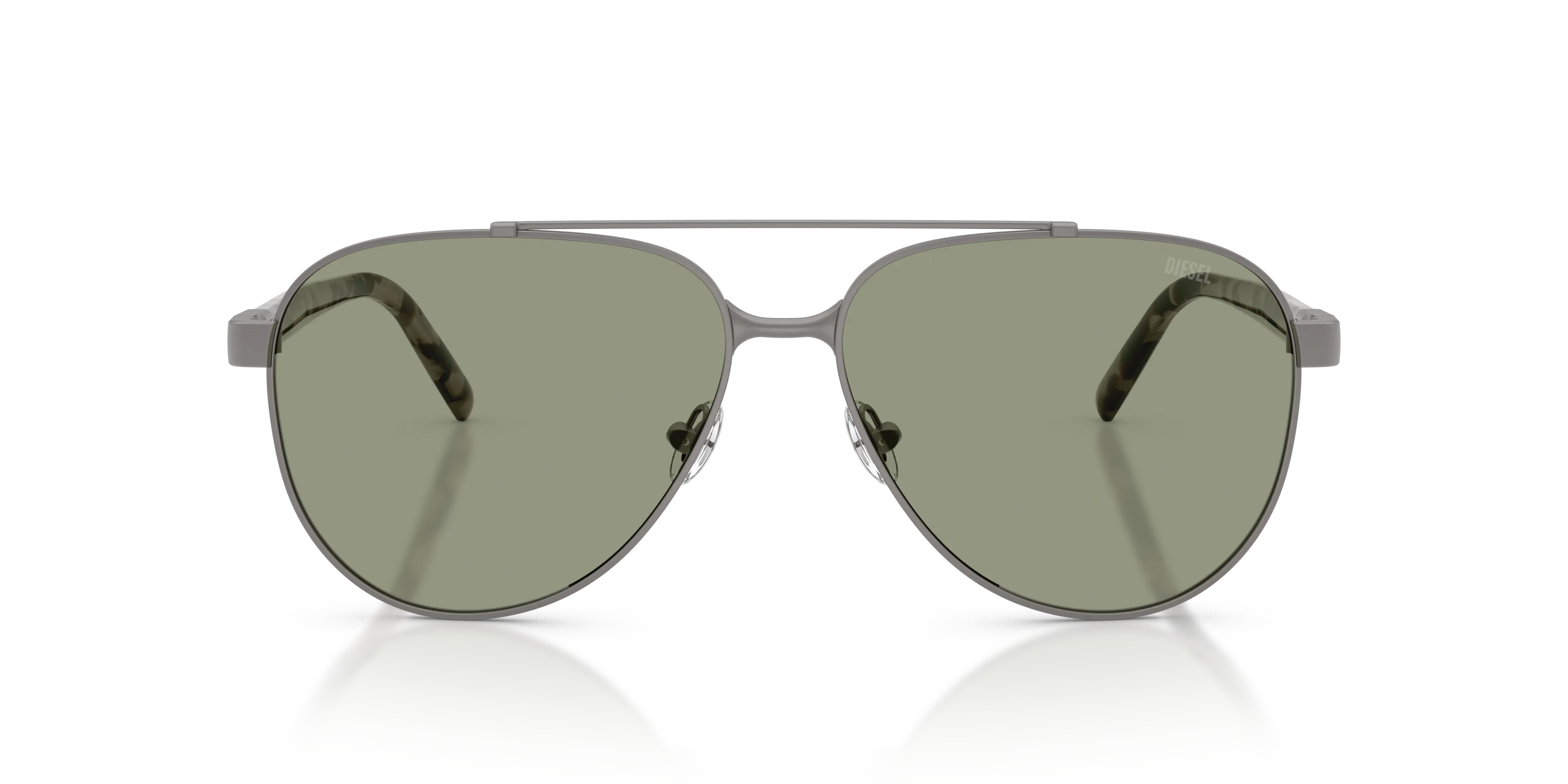 DIESEL DL1021 1045/2 Occhiali da sole Metallo Grigio Verde Pilot Normale - immagine 3