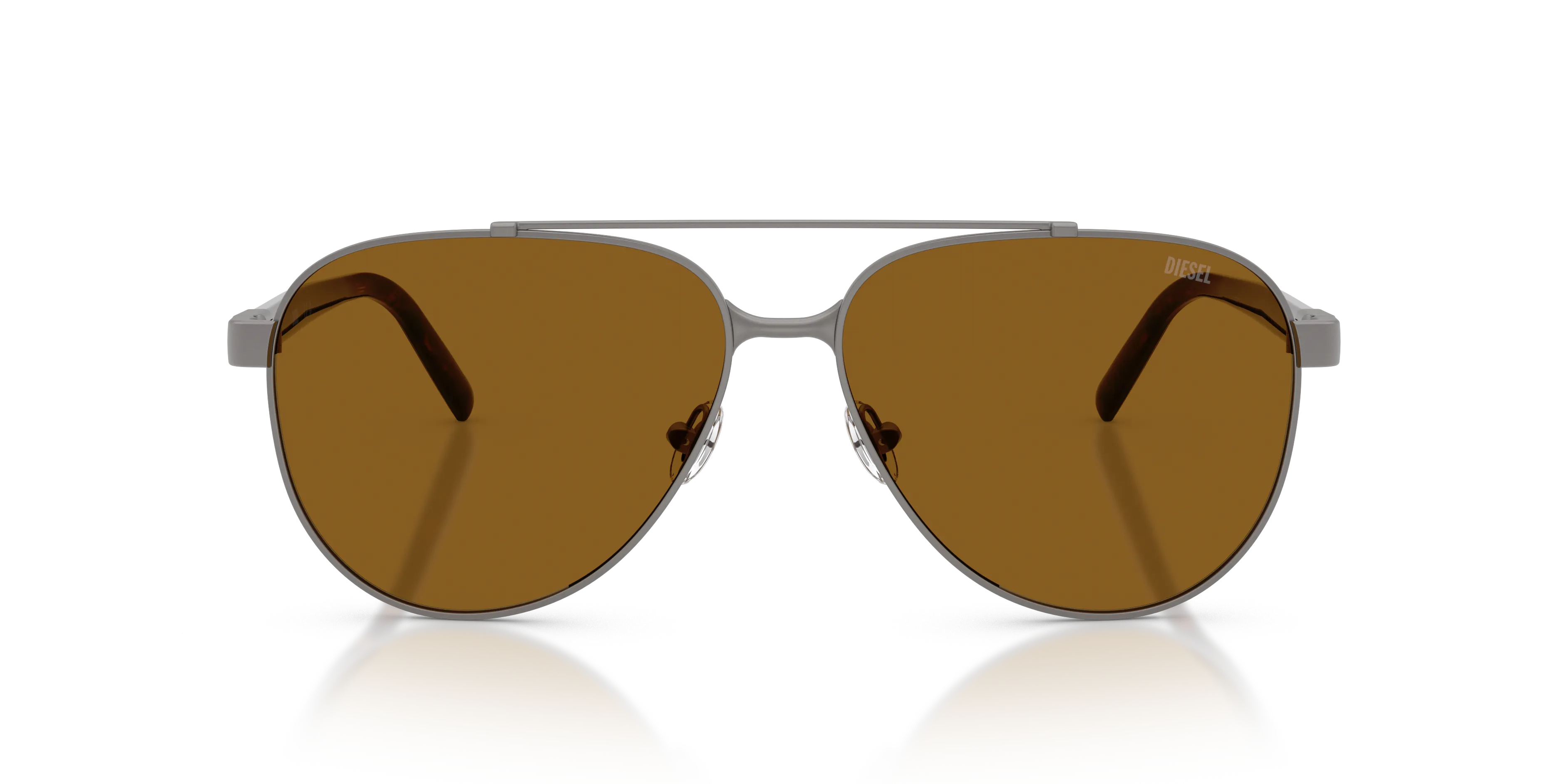 DIESEL DL1021 104383 Occhiali da sole Metallo Grigio Marrone Pilot Polarizzata - immagine 3
