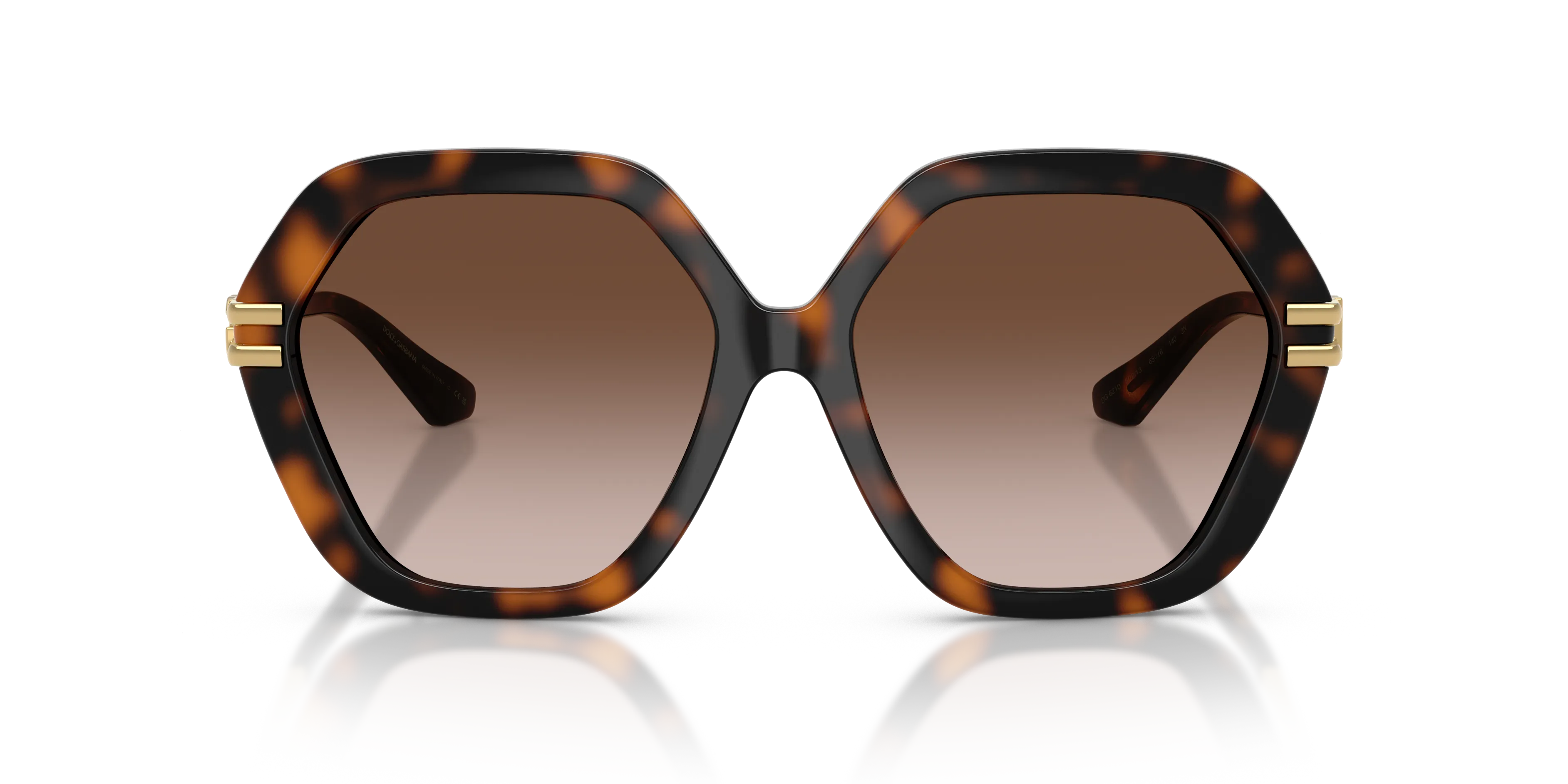 Dolce & Gabbana DG6210 502/13 Occhiali da sole Iniettato Tartaruga Marrone Geometrica Normale Sfumato - immagine 3
