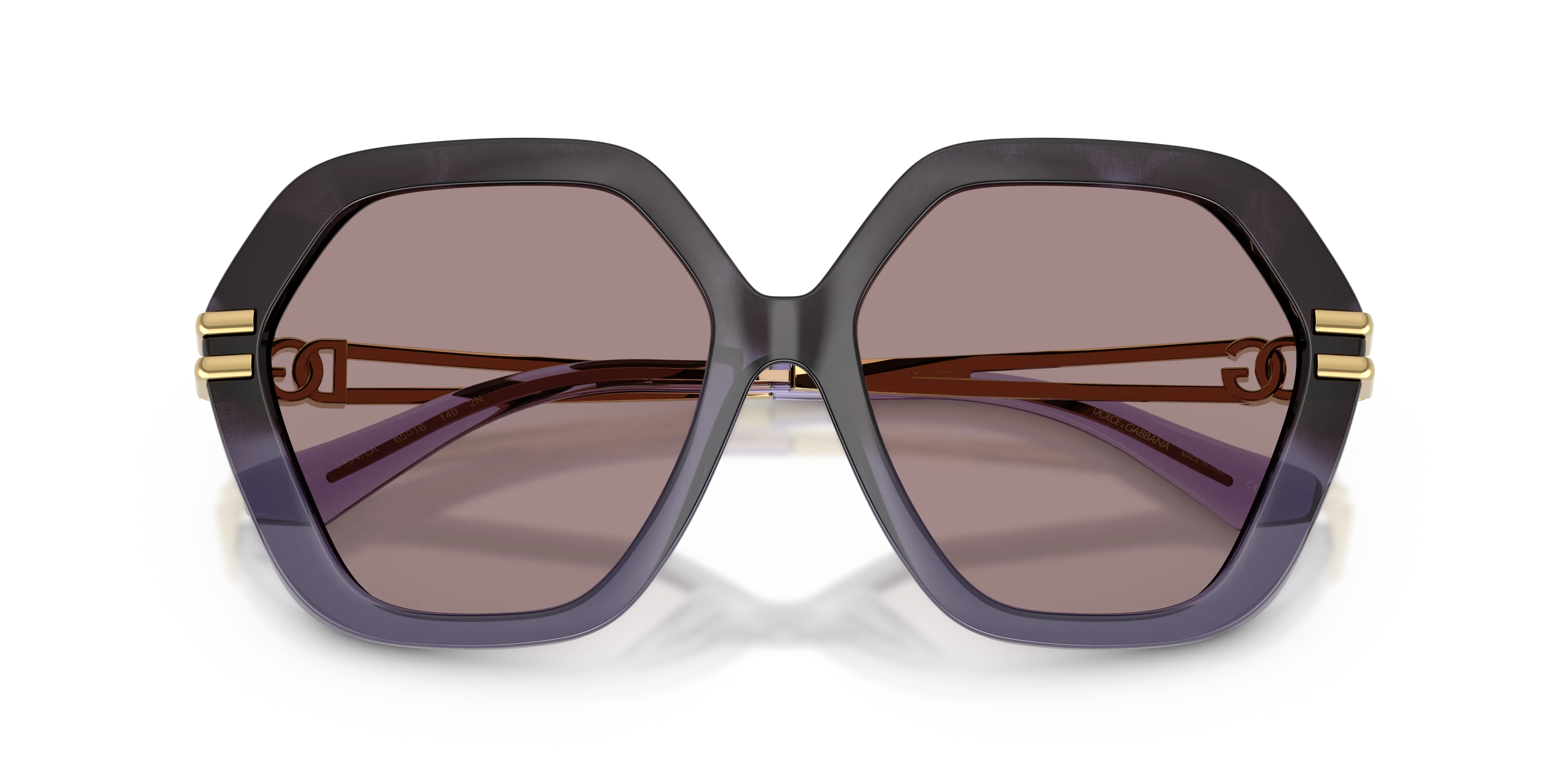 Dolce & Gabbana DG6210 3494LA Occhiali da sole Iniettato Viola Viola Geometrica Normale - immagine 2