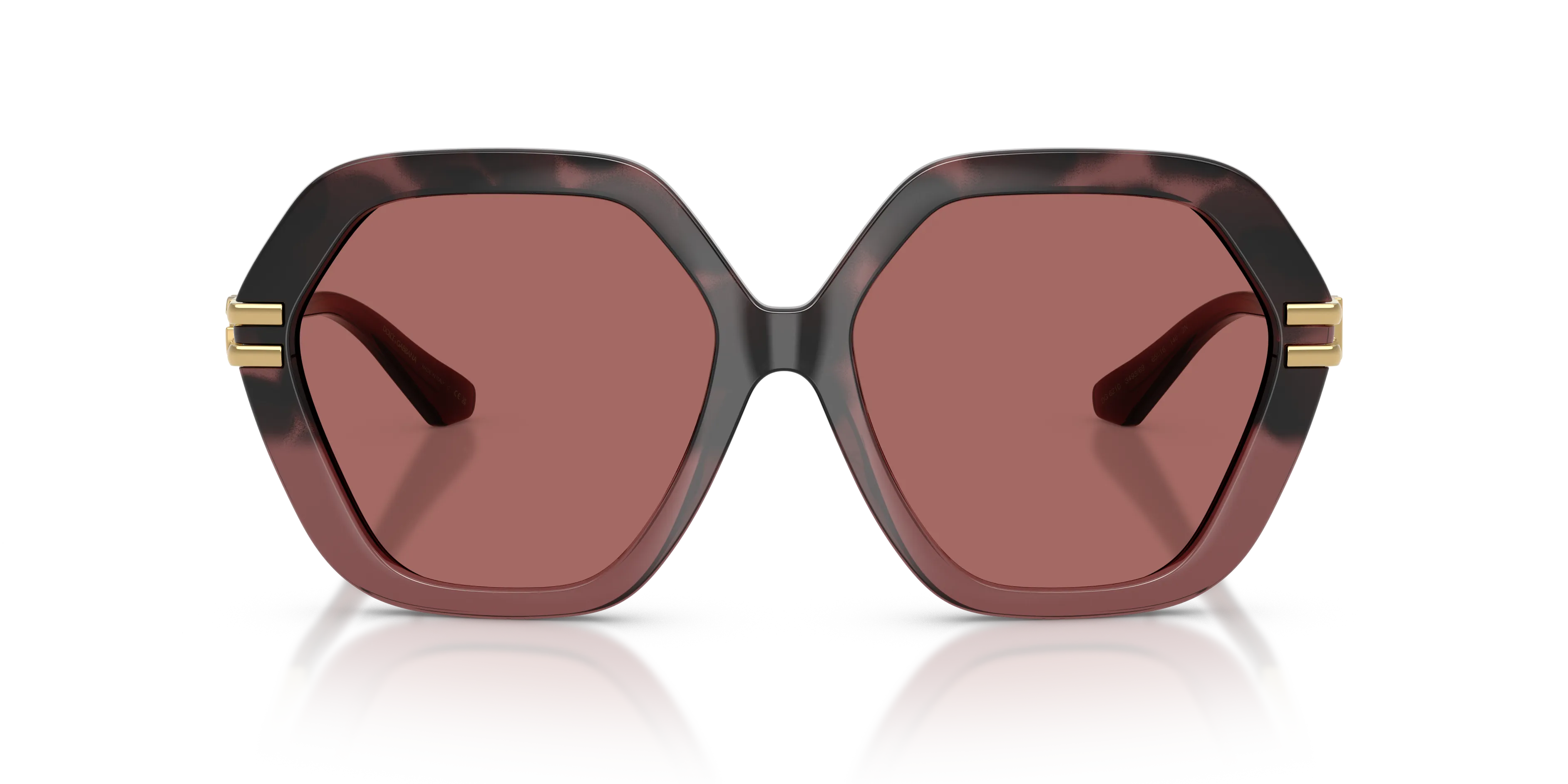 Dolce & Gabbana DG6210 349369 Occhiali da sole Iniettato Rosso Viola Geometrica Normale - immagine 3