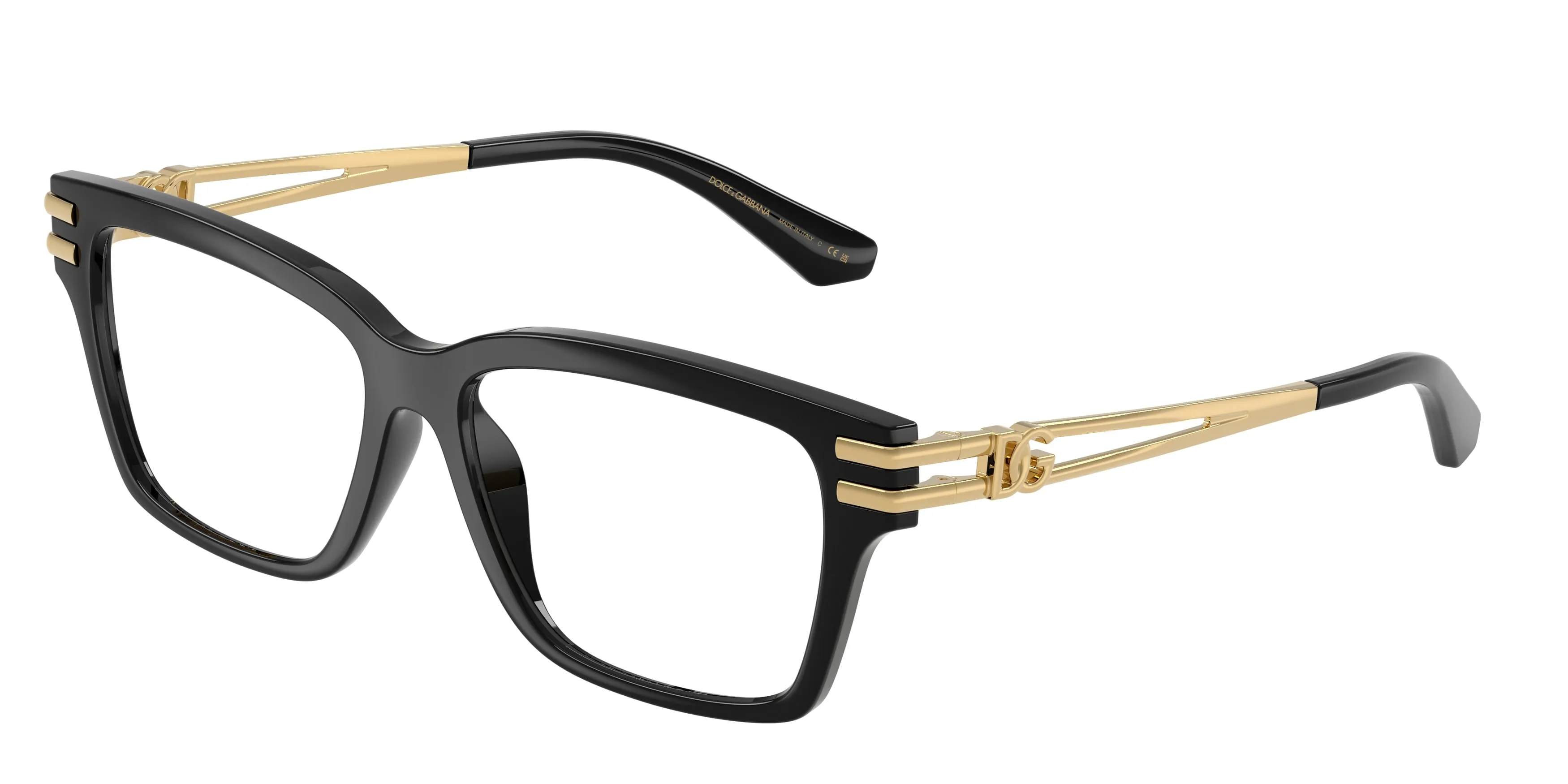 Dolce & Gabbana DG5117 501 Montature da vista Iniettato Nero Trasparente Squadrata Normale - immagine 1