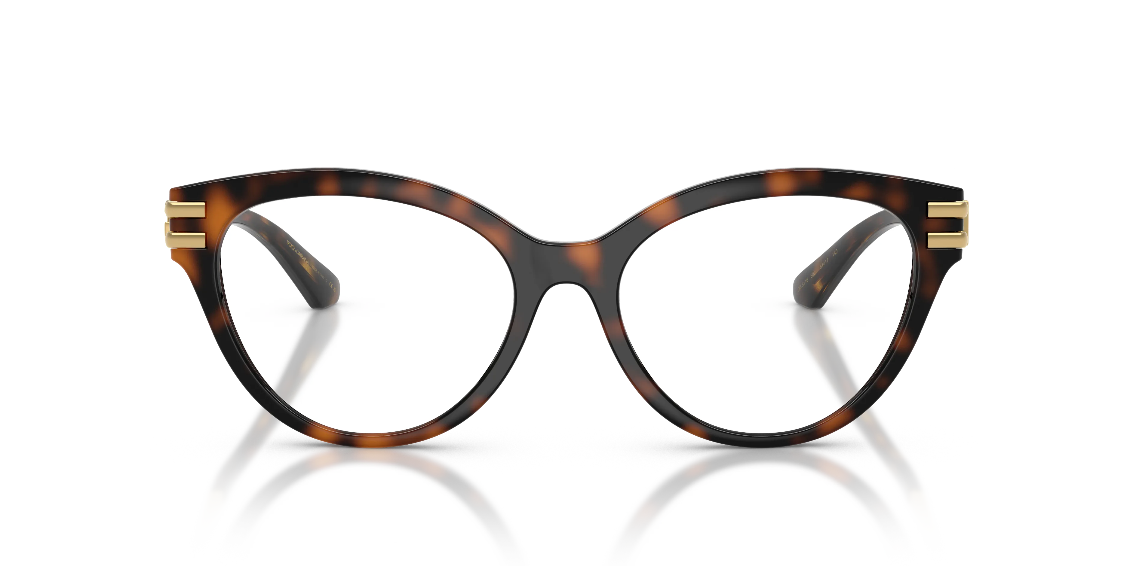 Dolce & Gabbana DG5116 502 Montature da vista Iniettato Tartaruga Trasparente Cat Eye Normale - immagine 3