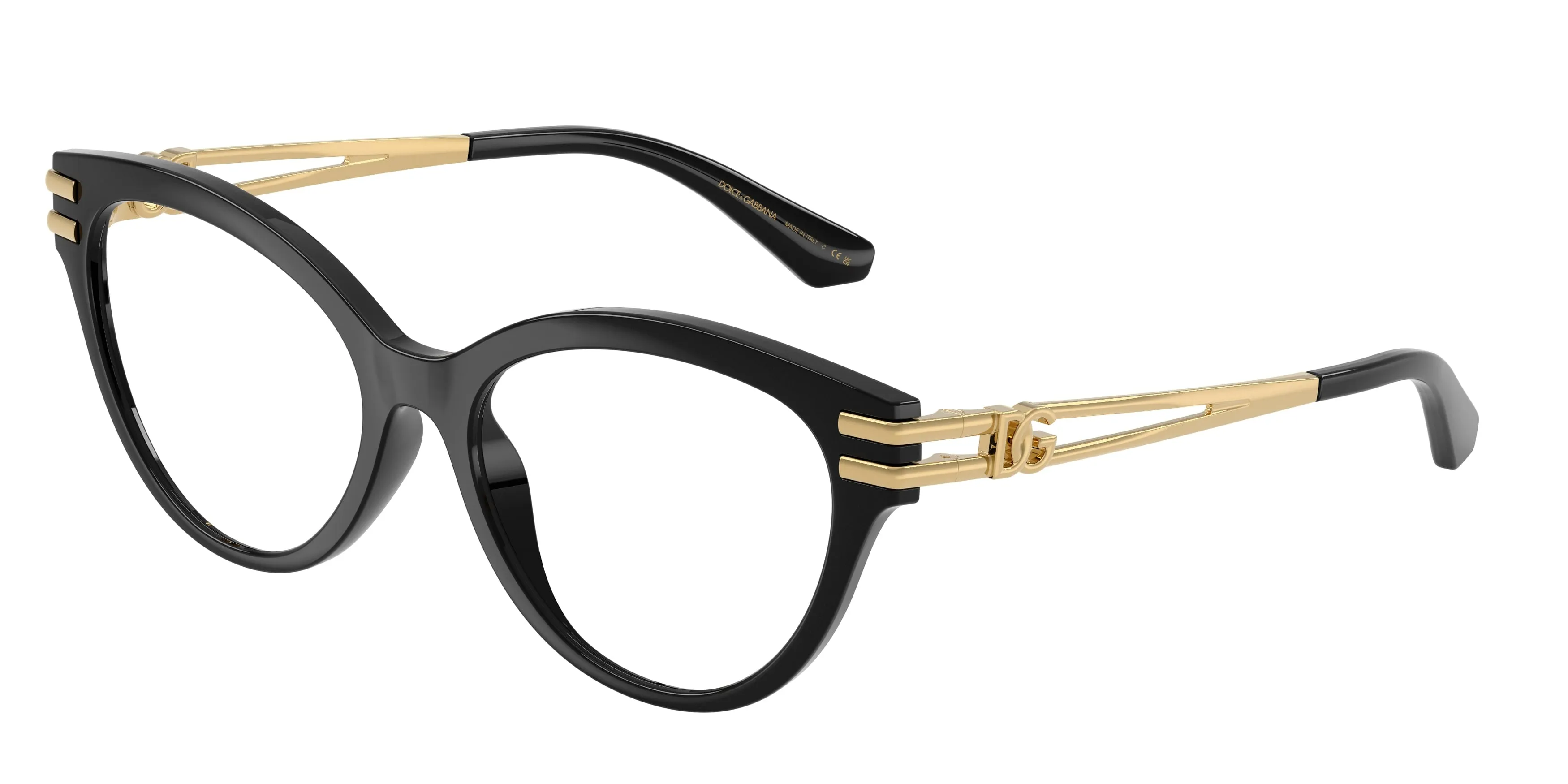 Dolce & Gabbana DG5116 501 Montature da vista Iniettato Nero Trasparente Cat Eye Normale - immagine 1