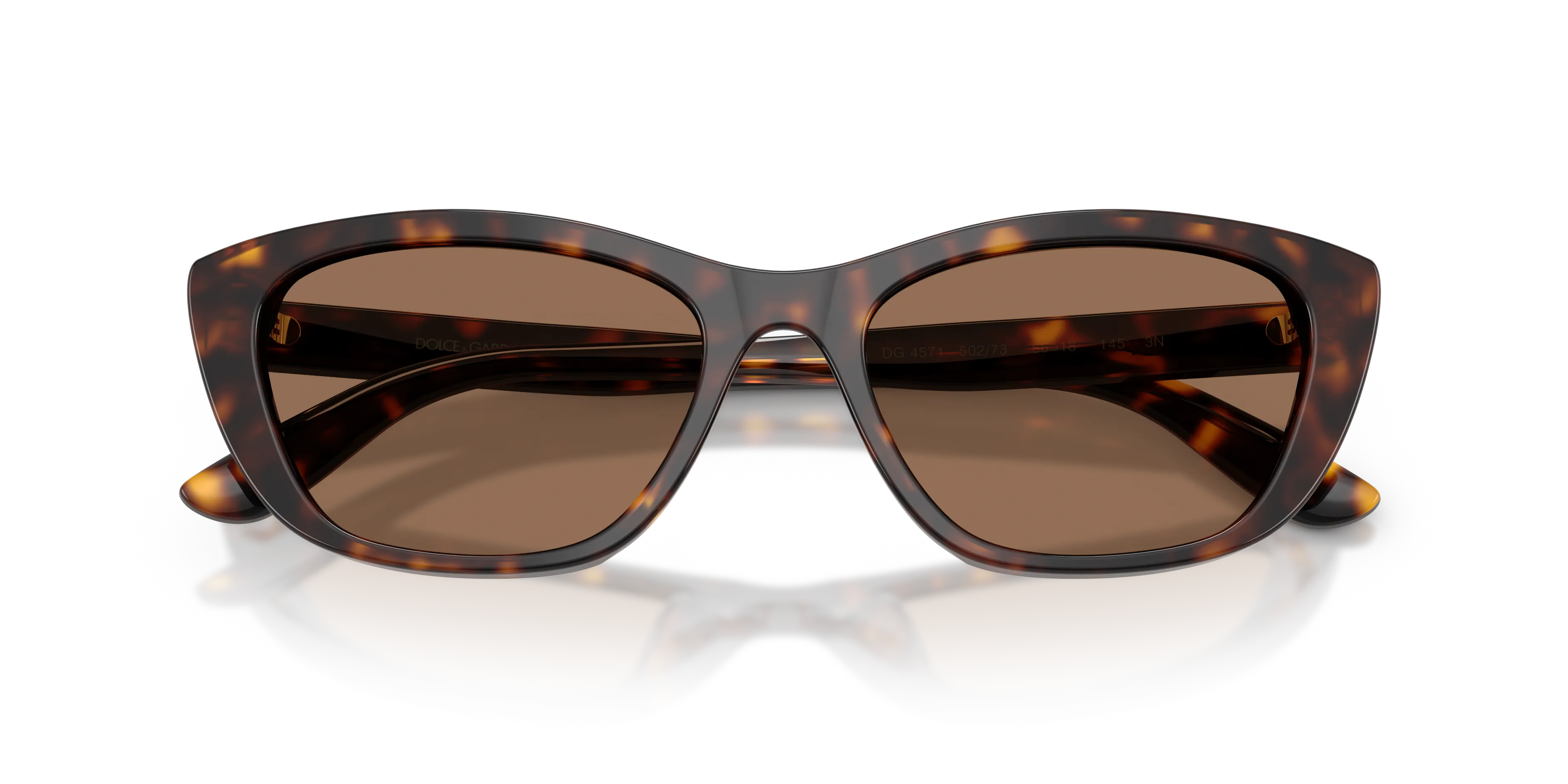 Dolce & Gabbana DG4571 502/73 Occhiali da sole Acetato Tartaruga Marrone Cat Eye Normale - immagine 2