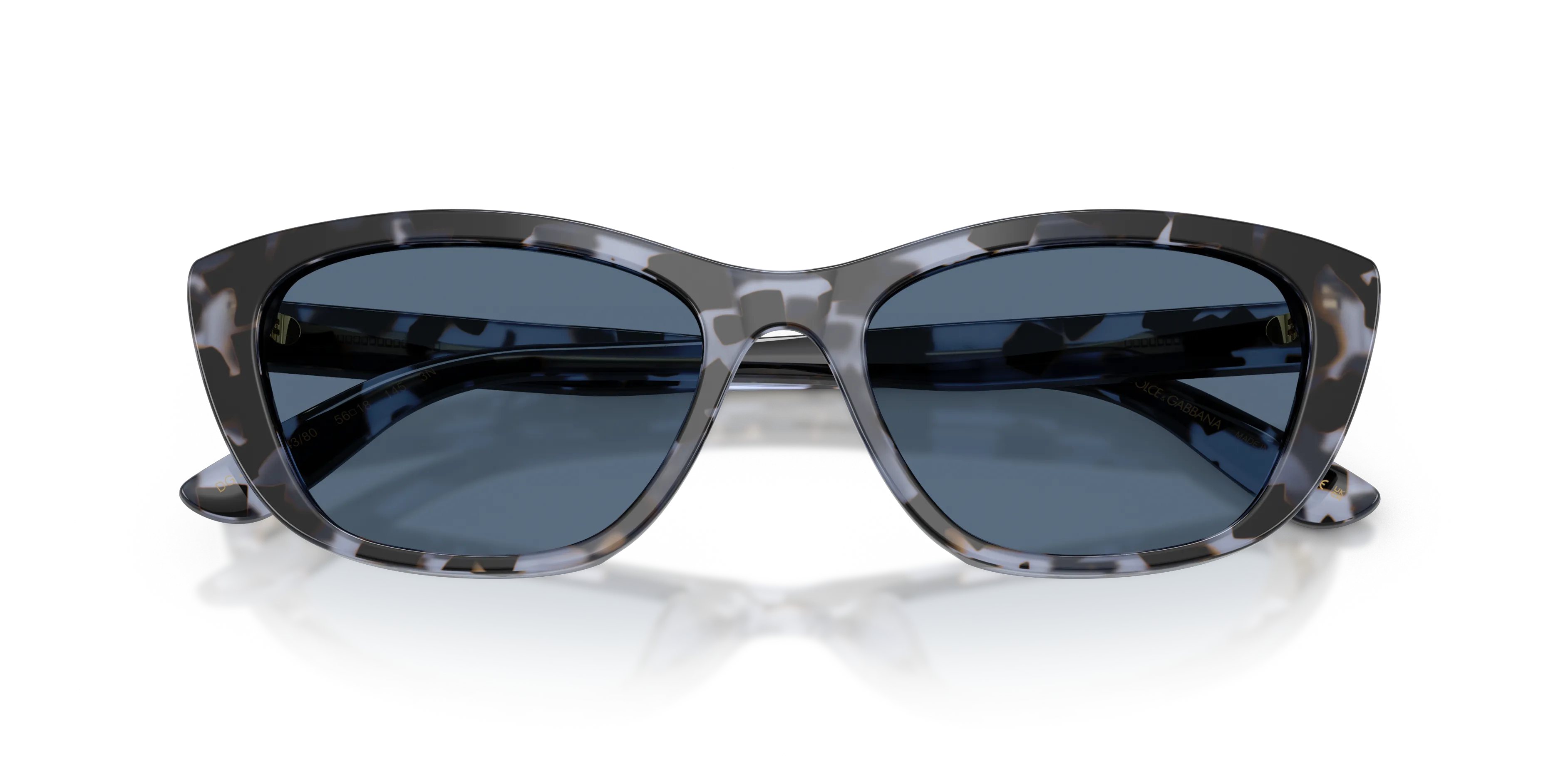 Dolce & Gabbana DG4571 344380 Occhiali da sole Acetato Blu Blu Cat Eye Normale - immagine 2