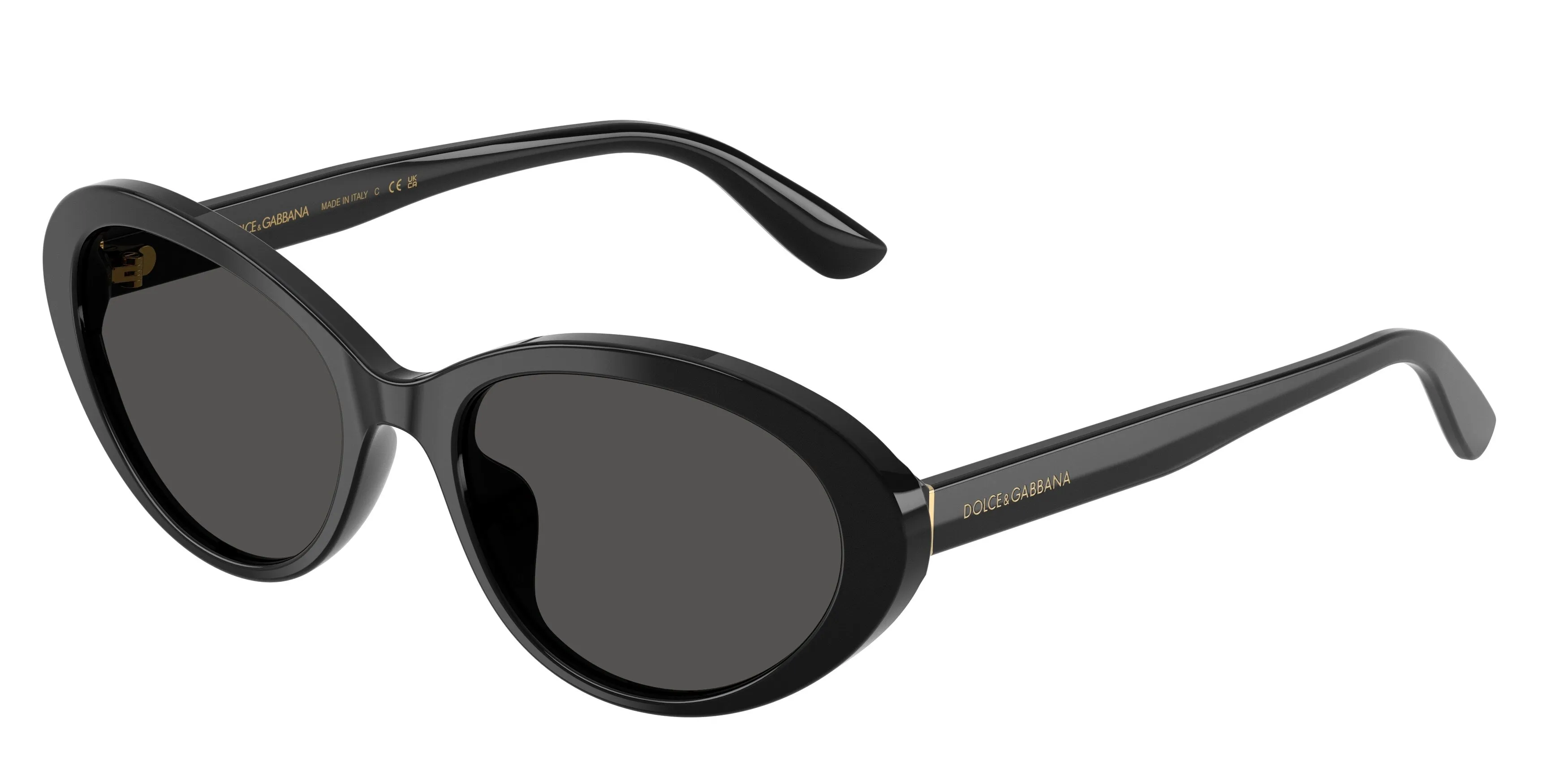 Dolce & Gabbana DG4570 501/87 Occhiali da sole Acetato Nero Grigio Rotonda Normale - immagine 1