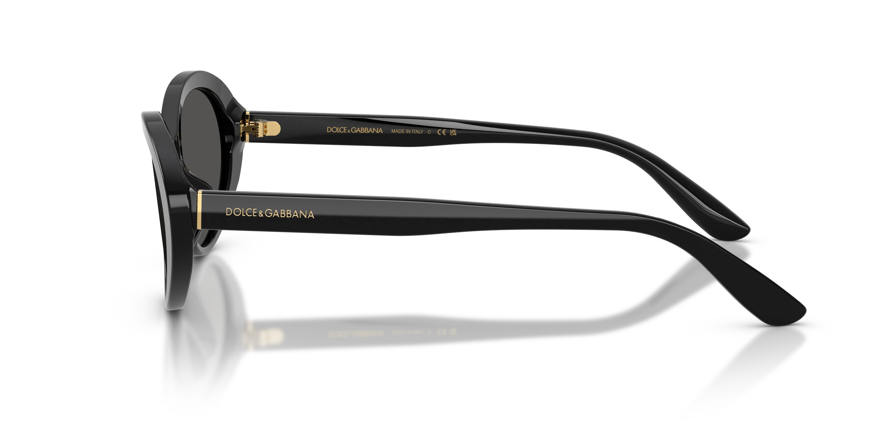 Dolce & Gabbana DG4570 501/87 Occhiali da sole Acetato Nero Grigio Rotonda Normale - immagine 4