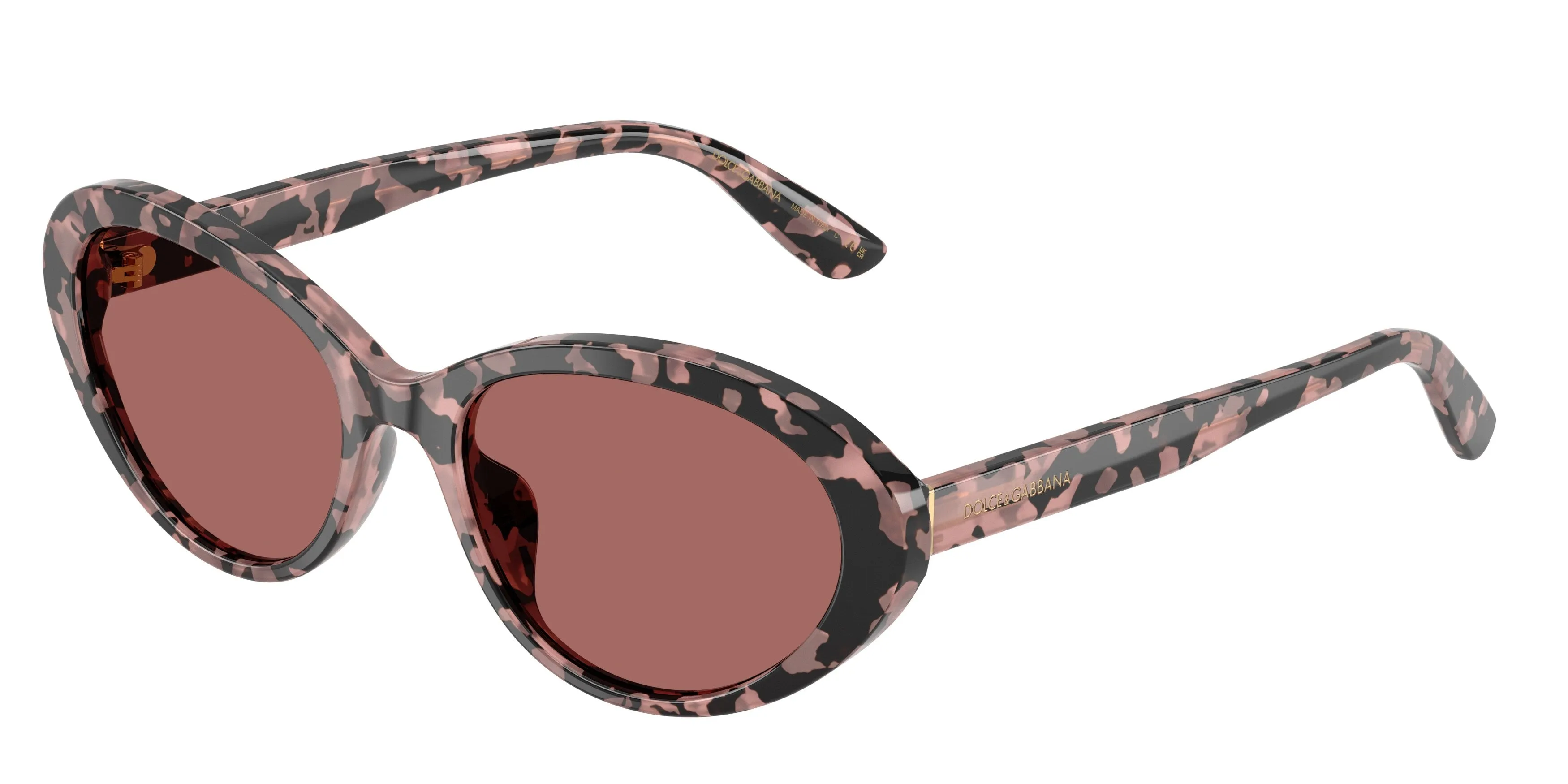 Dolce & Gabbana DG4570 347669 Occhiali da sole Acetato Tartaruga Viola Rotonda Normale - immagine 1