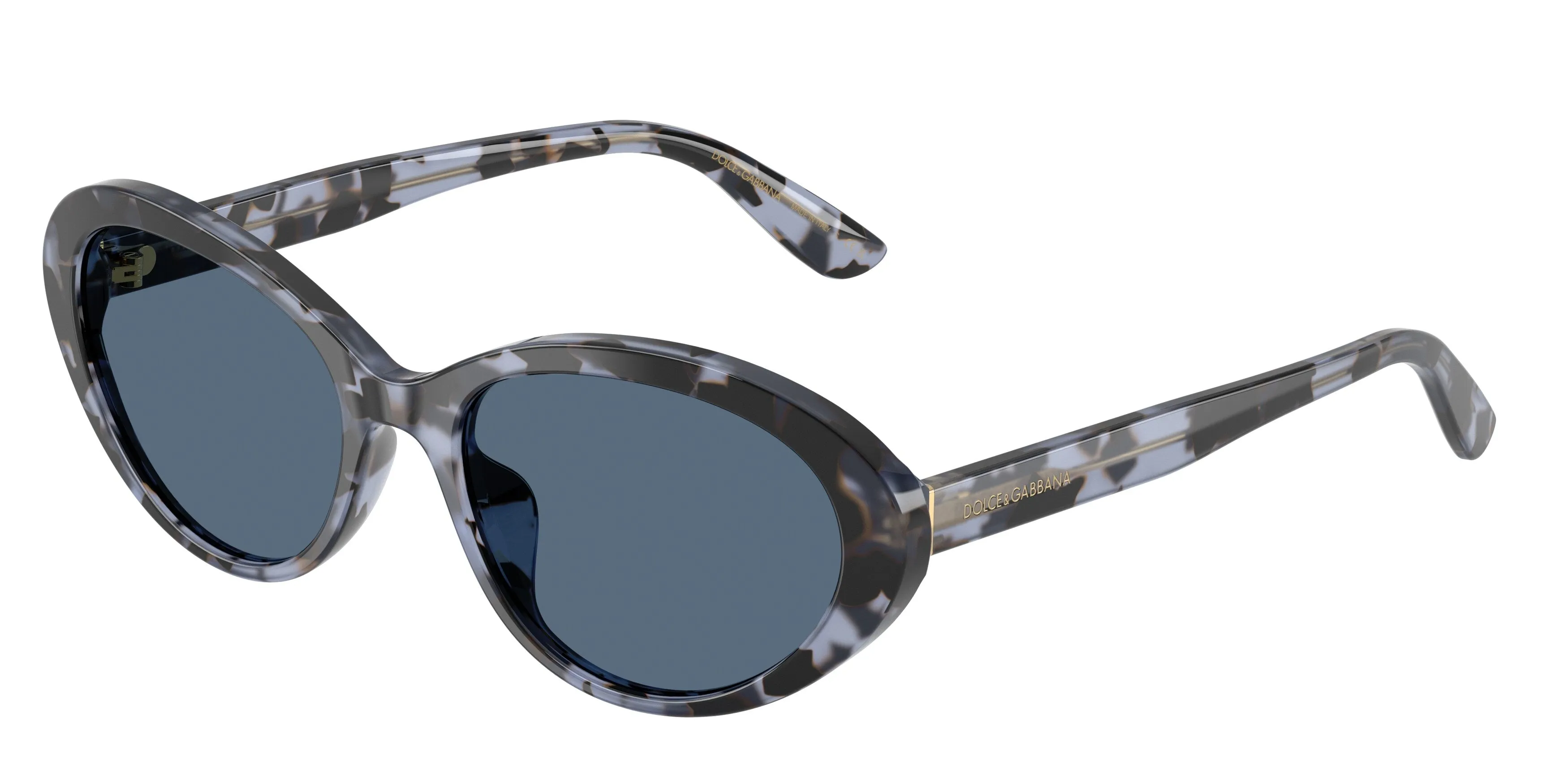 Dolce & Gabbana DG4570 344380 Occhiali da sole Acetato Blu Blu Rotonda Normale - immagine 1