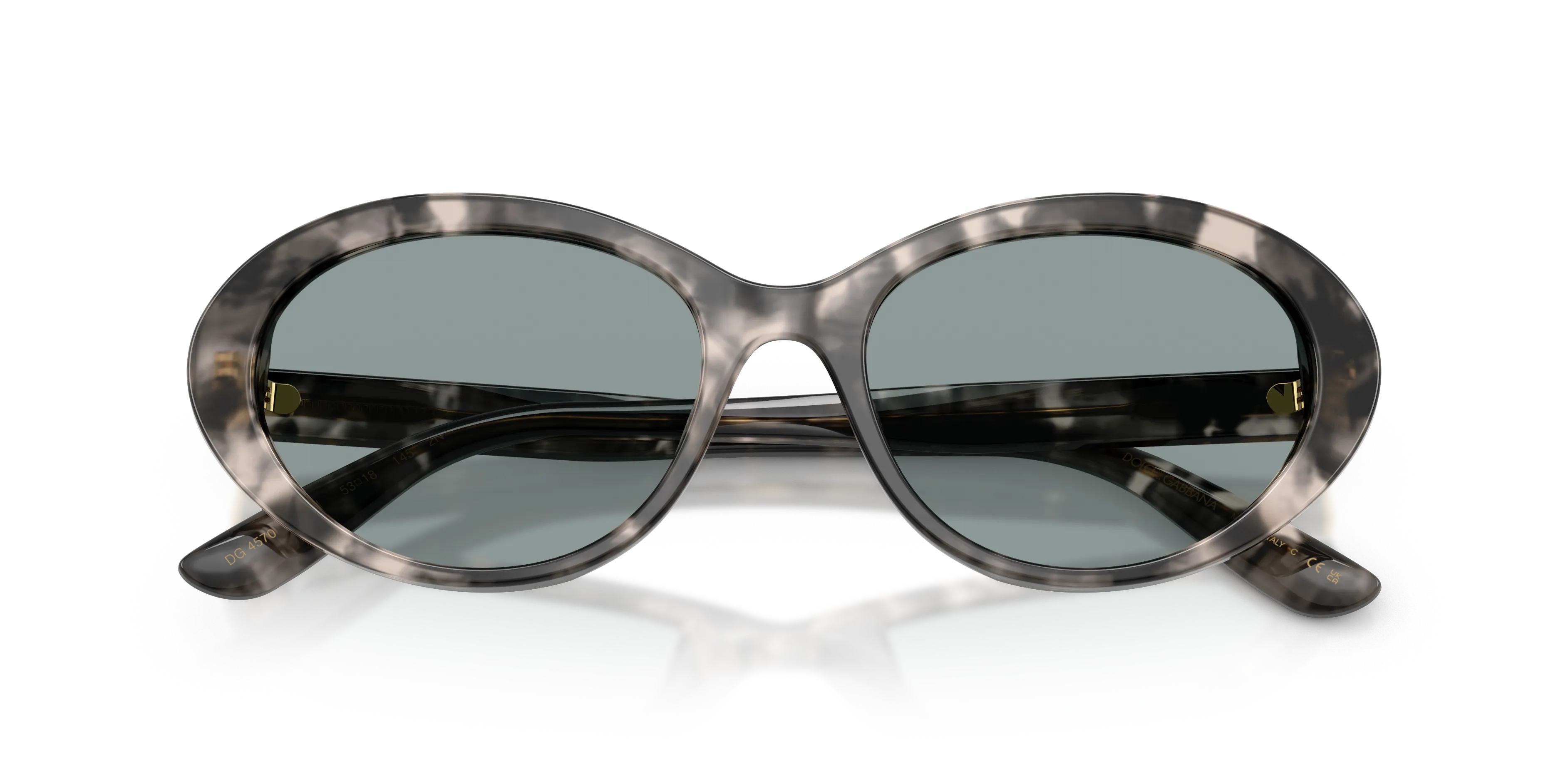 Dolce & Gabbana DG4570 3172/1 Occhiali da sole Acetato Tartaruga Grigio Rotonda Normale - immagine 2