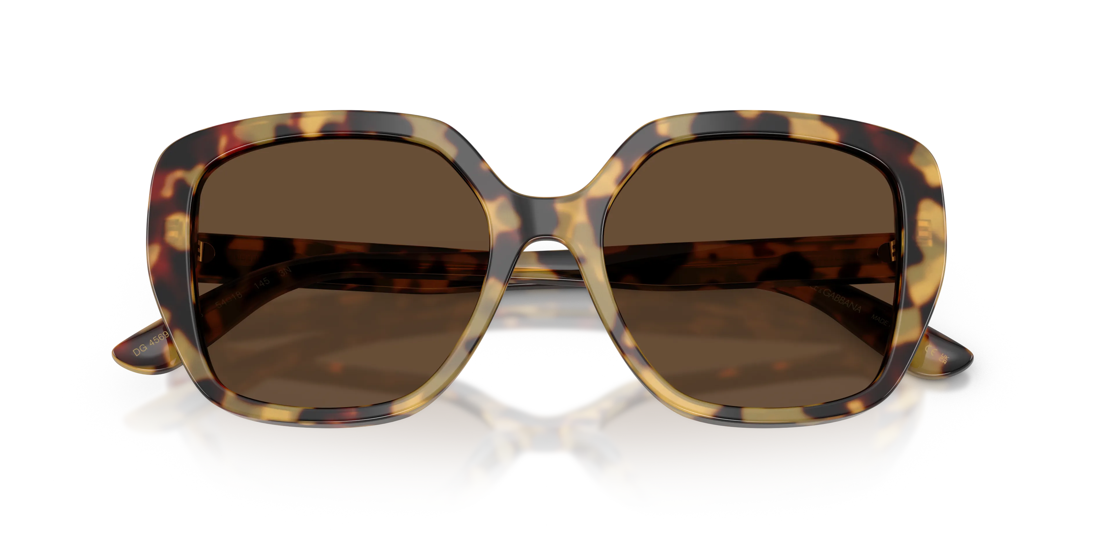 Dolce & Gabbana DG4569 512/73 Occhiali da sole Acetato Tartaruga Marrone Farfalla Normale - immagine 2