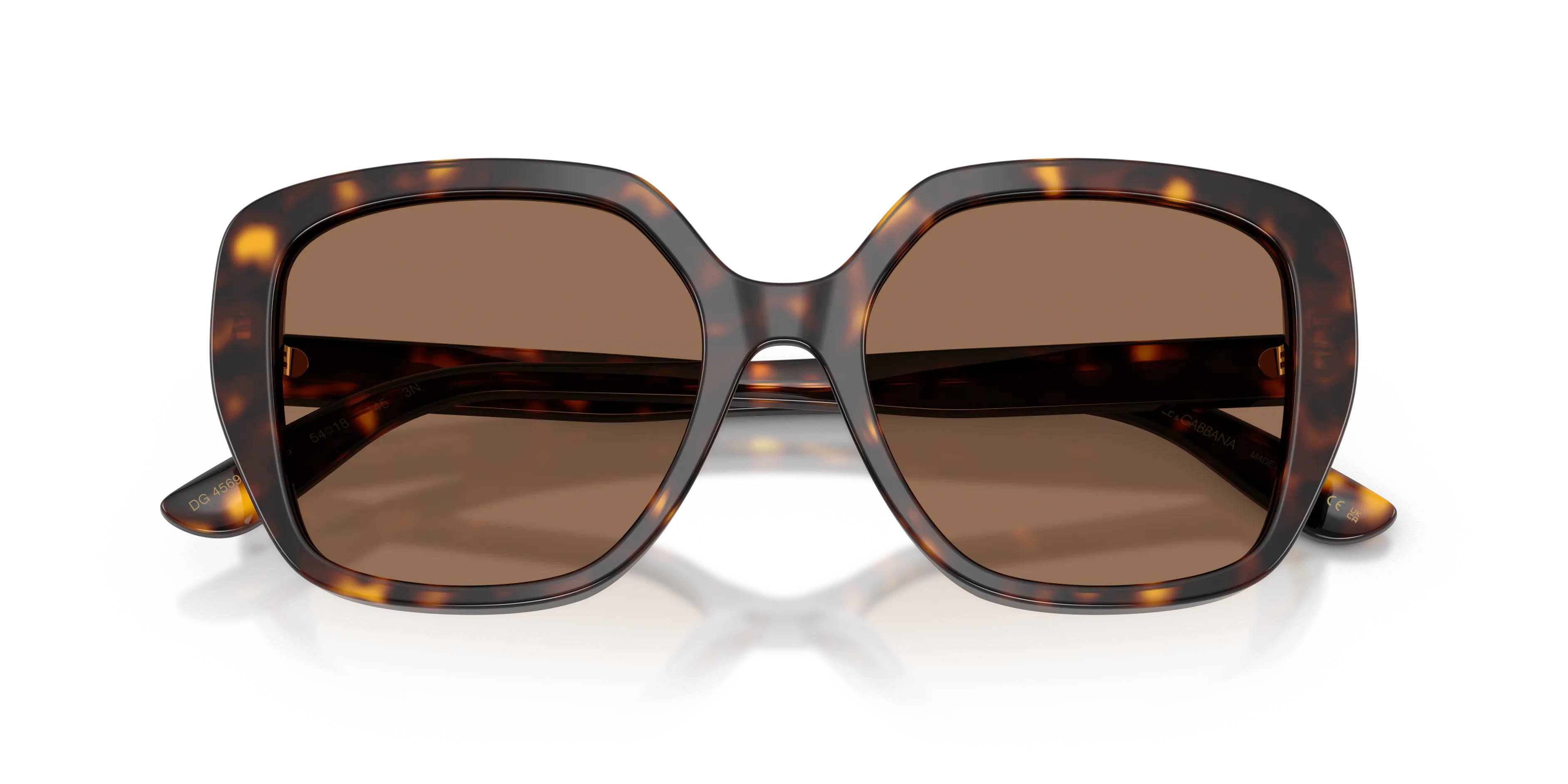 Dolce & Gabbana DG4569 502/73 Occhiali da sole Acetato Tartaruga Marrone Farfalla Normale - immagine 2