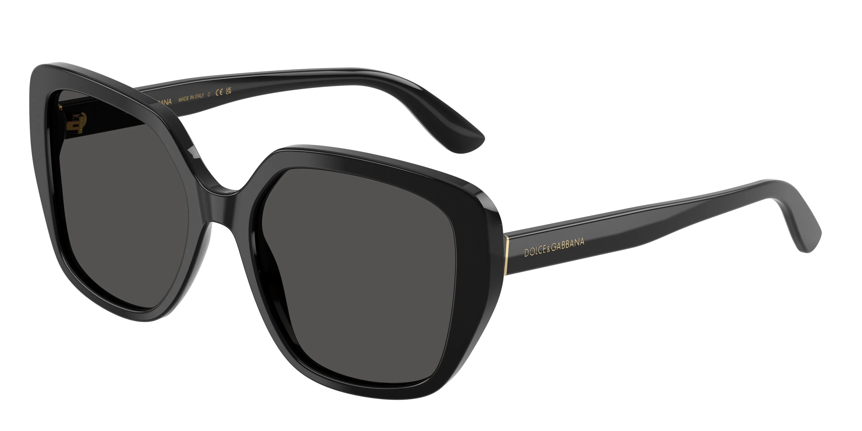 Dolce & Gabbana DG4569 501/87 Occhiali da sole Acetato Nero Grigio Farfalla Normale - immagine 1