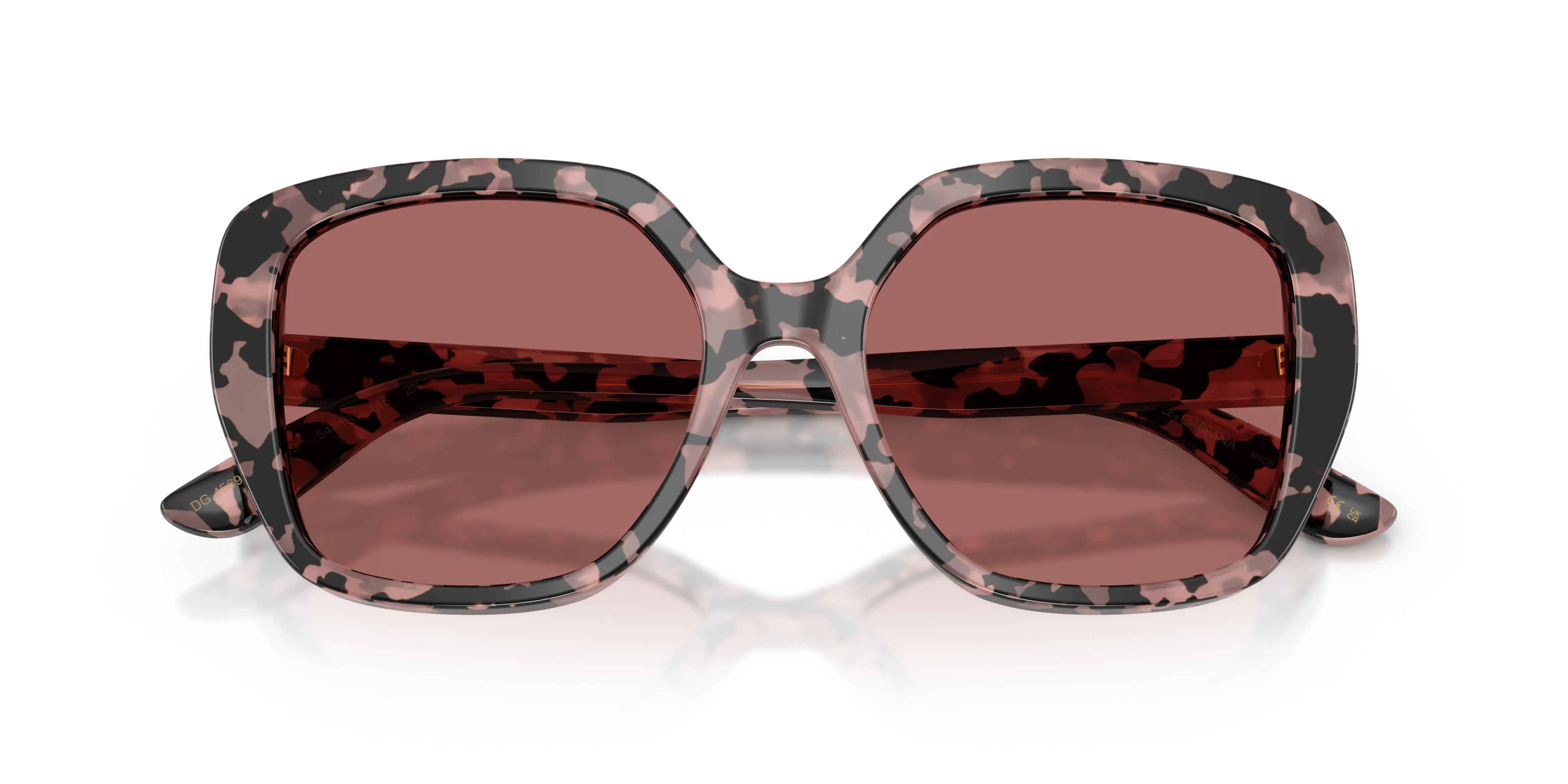 Dolce & Gabbana DG4569 347669 Occhiali da sole Acetato Tartaruga Viola Farfalla Normale - immagine 2