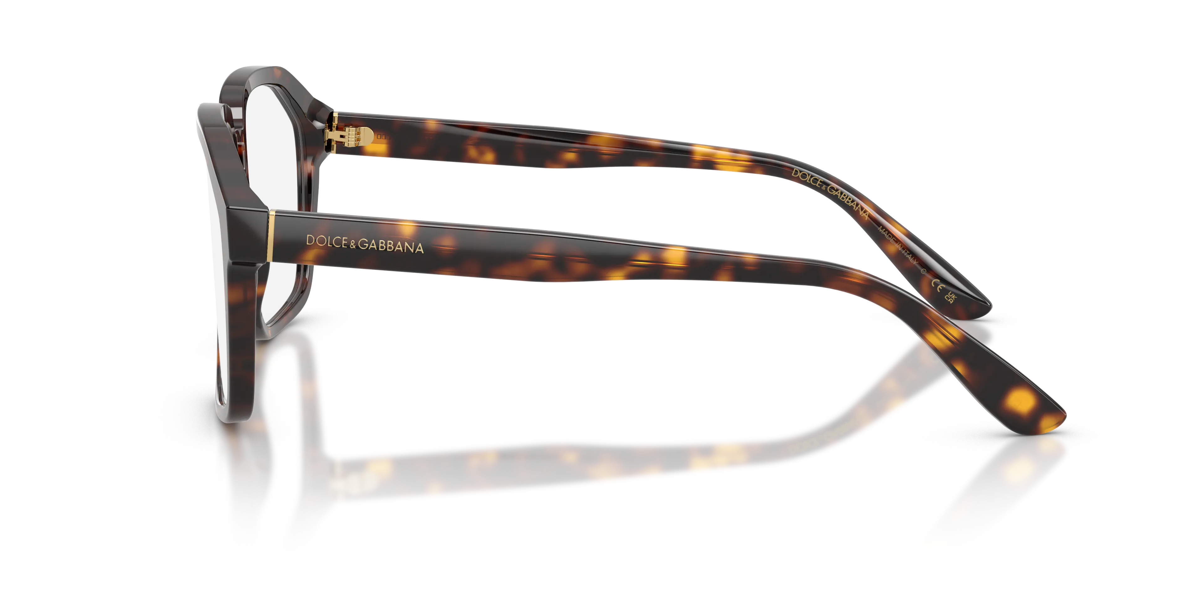 Dolce & Gabbana DG4568 502/SB Montature da vista Acetato Tartaruga Trasparente Pilot Normale - immagine 4