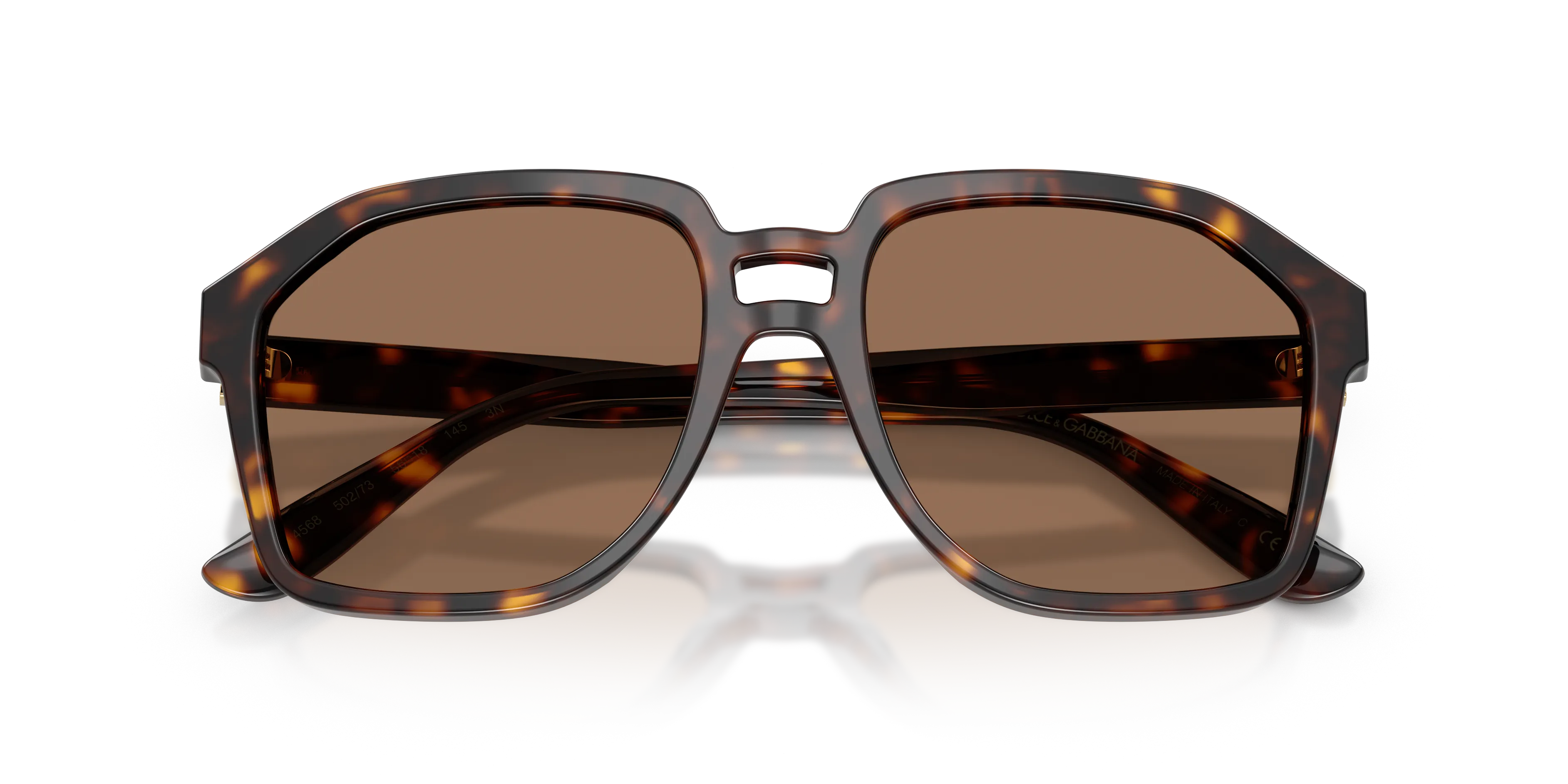 Dolce & Gabbana DG4568 502/73 Occhiali da sole Acetato Tartaruga Marrone Pilot Normale - immagine 2