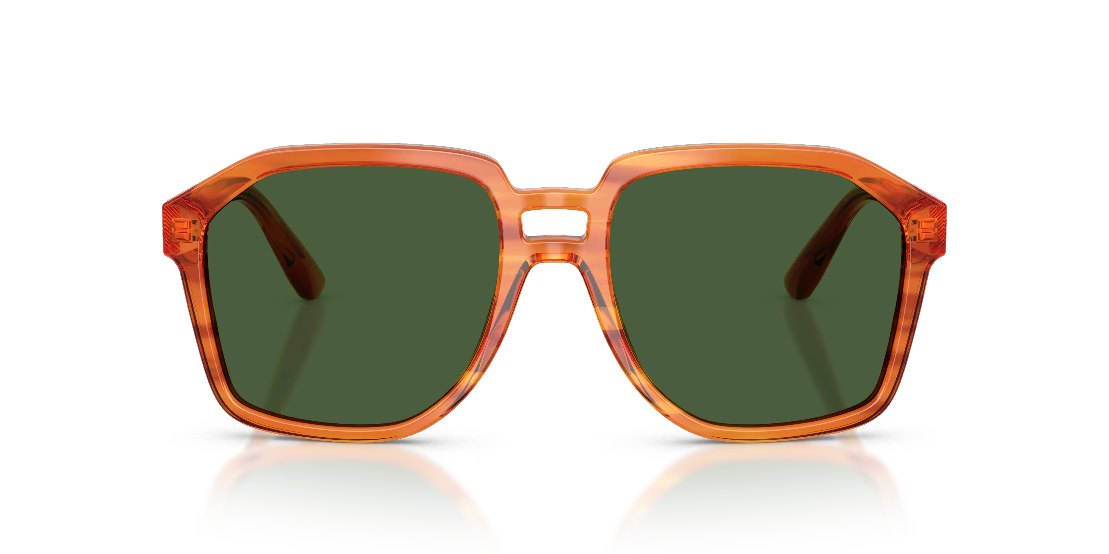 Dolce & Gabbana DG4568 34839A Occhiali da sole Acetato Marrone Verde Pilot Normale - immagine 3