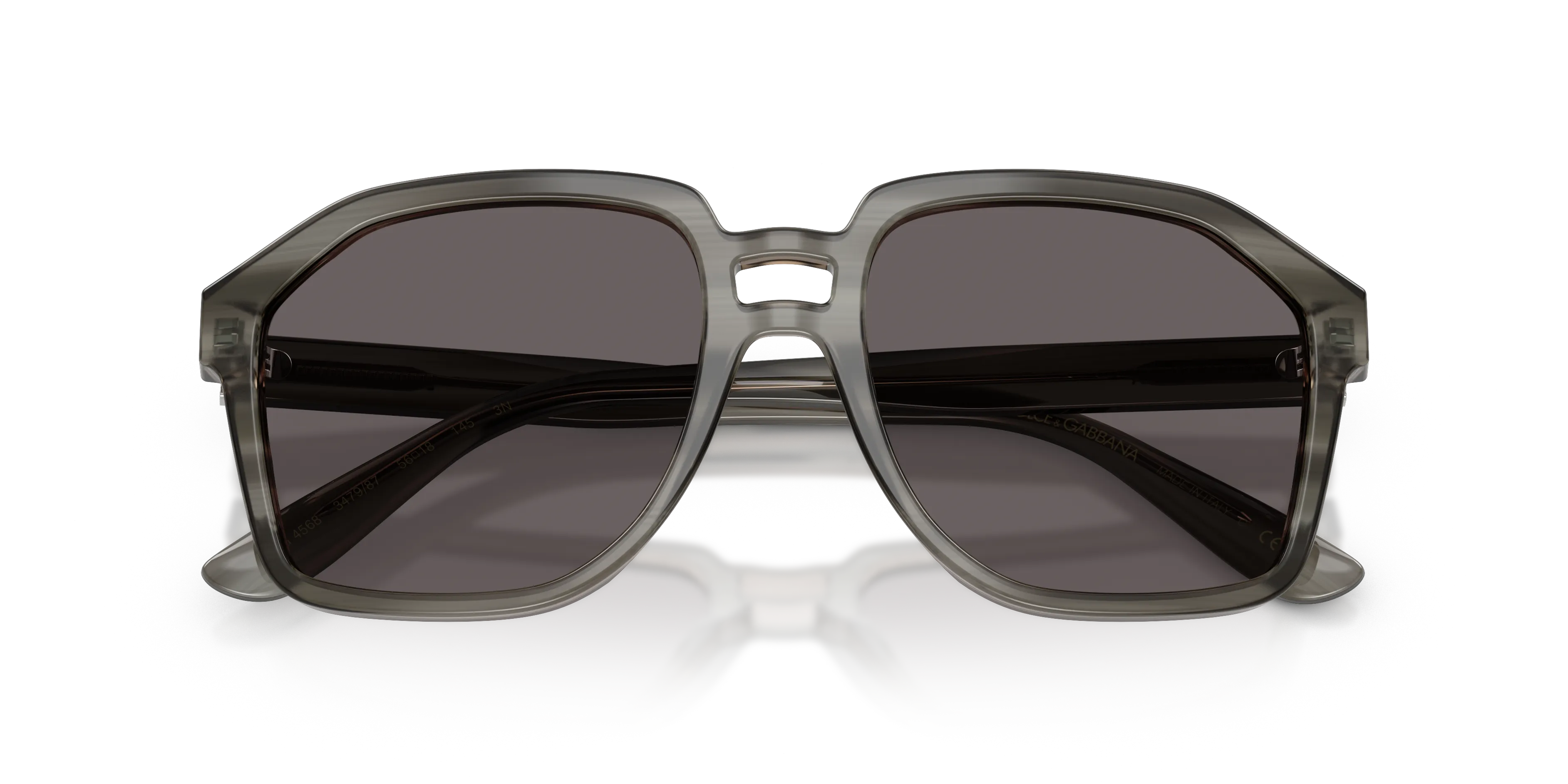Dolce & Gabbana DG4568 347987 Occhiali da sole Acetato Grigio Grigio Pilot Normale - immagine 2