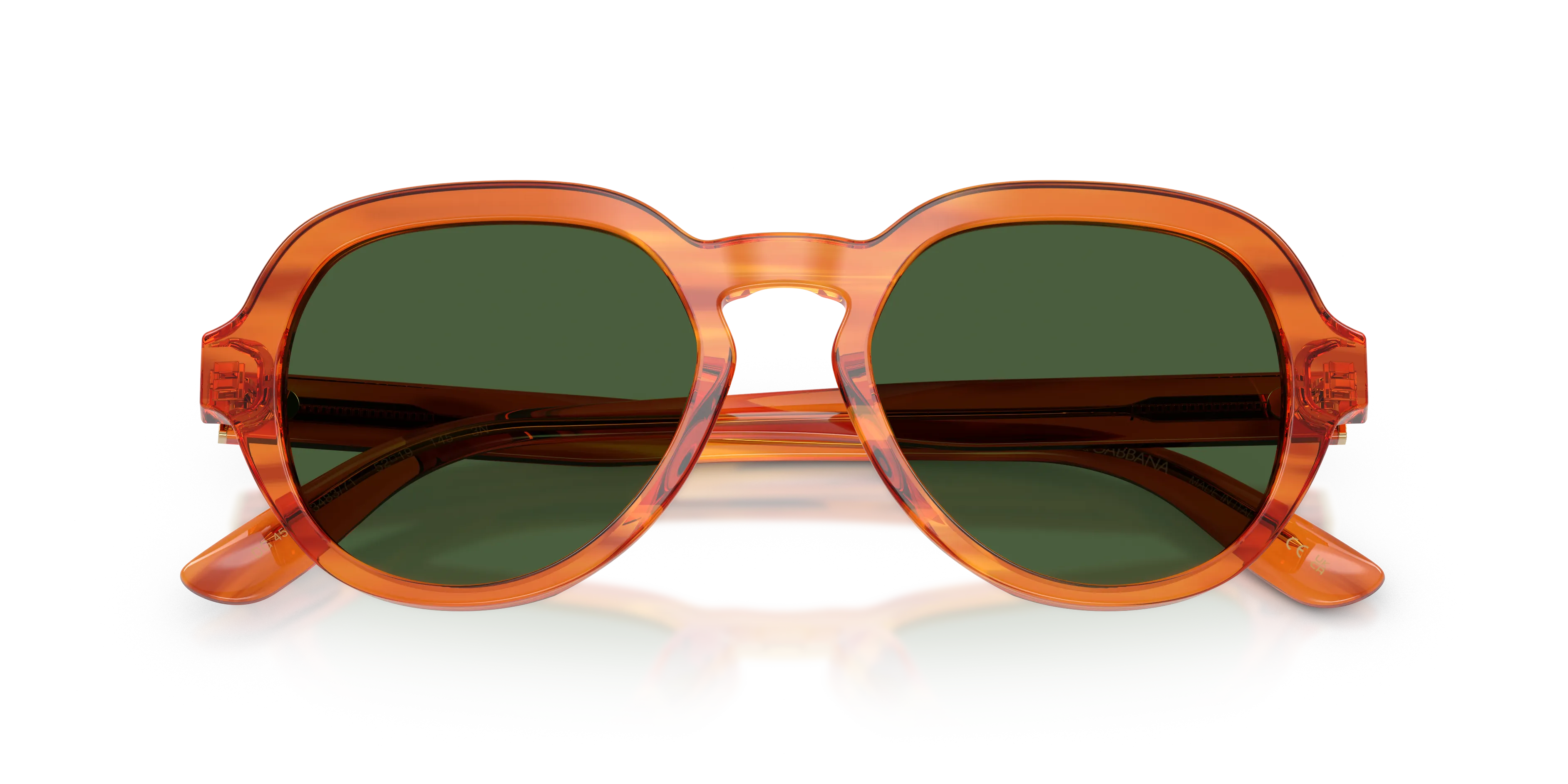 Dolce & Gabbana DG4567 348371 Occhiali da sole Acetato Marrone Verde Pantos Normale - immagine 2