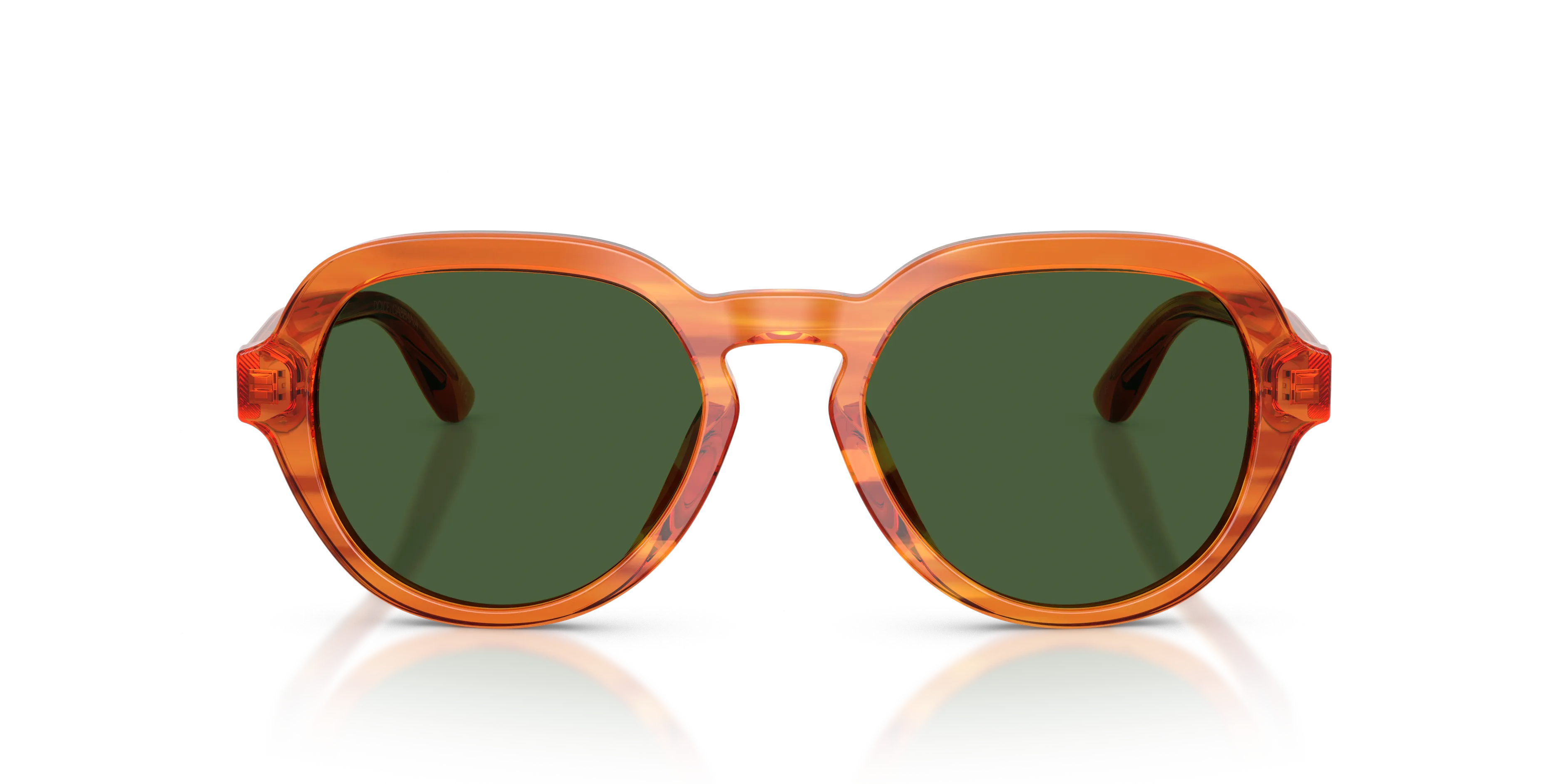 Dolce & Gabbana DG4567 348371 Occhiali da sole Acetato Marrone Verde Pantos Normale - immagine 3