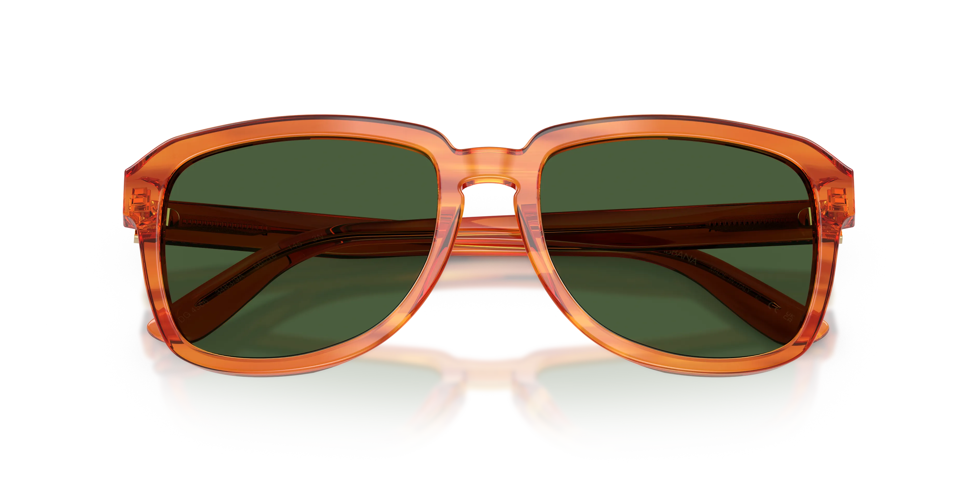 Dolce & Gabbana DG4566 34839A Occhiali da sole Acetato Marrone Verde Squadrata Normale - immagine 2