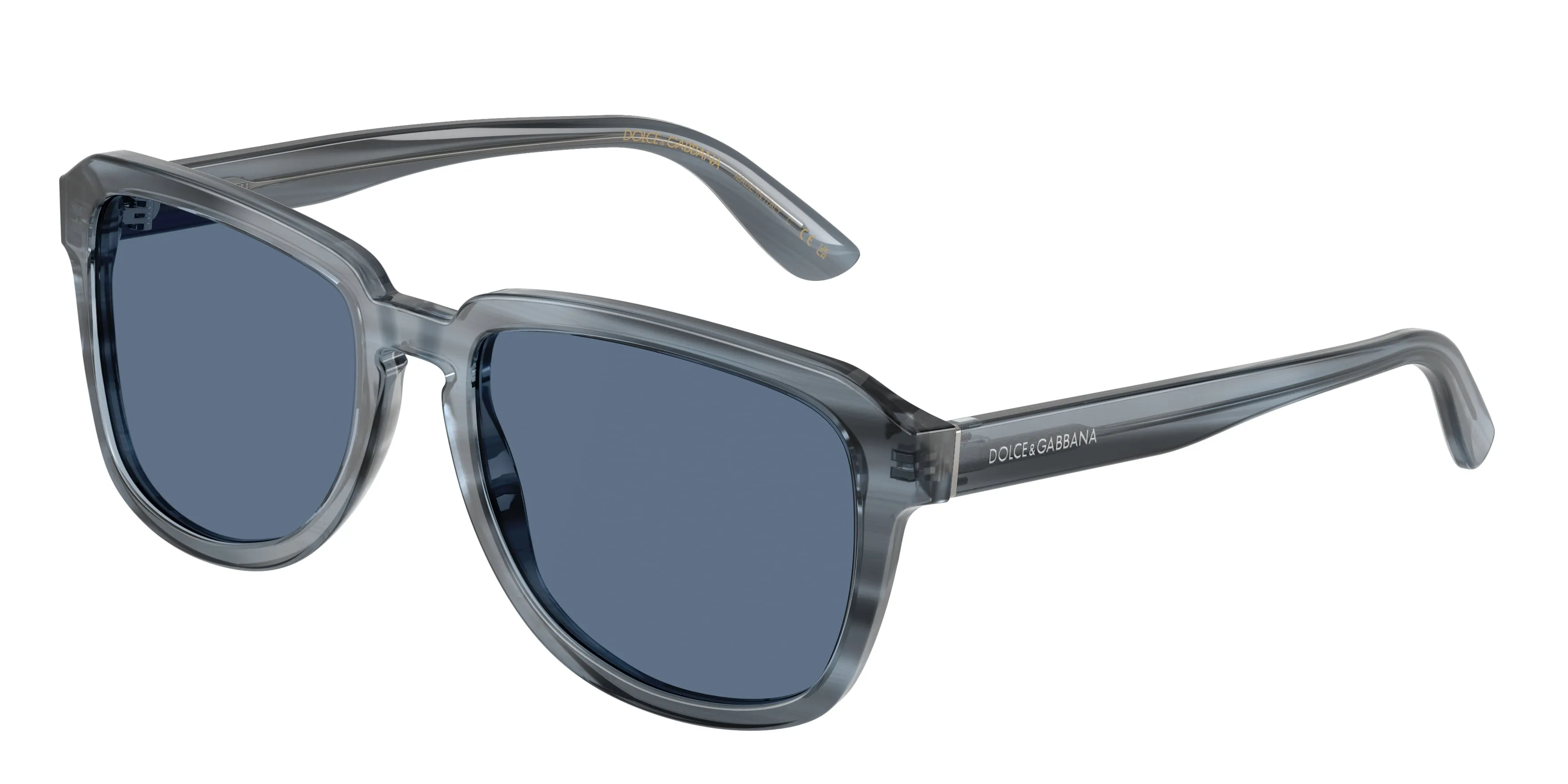 Dolce & Gabbana DG4566 348280 Occhiali da sole Acetato Blu Blu Squadrata Normale - immagine 1