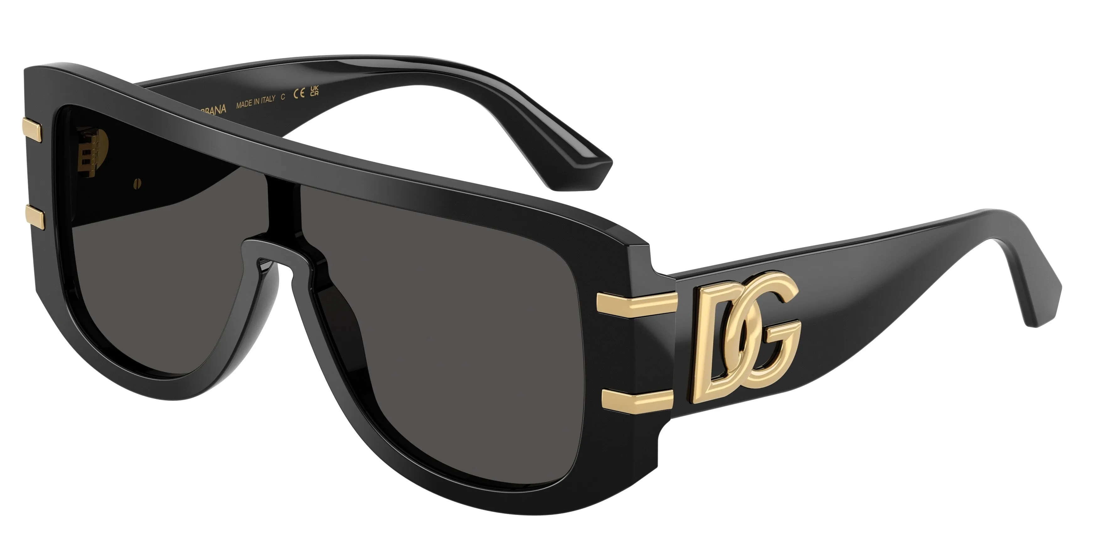 Dolce & Gabbana DG4565 501/87 Occhiali da sole Acetato Nero Grigio Squadrata Normale - immagine 1