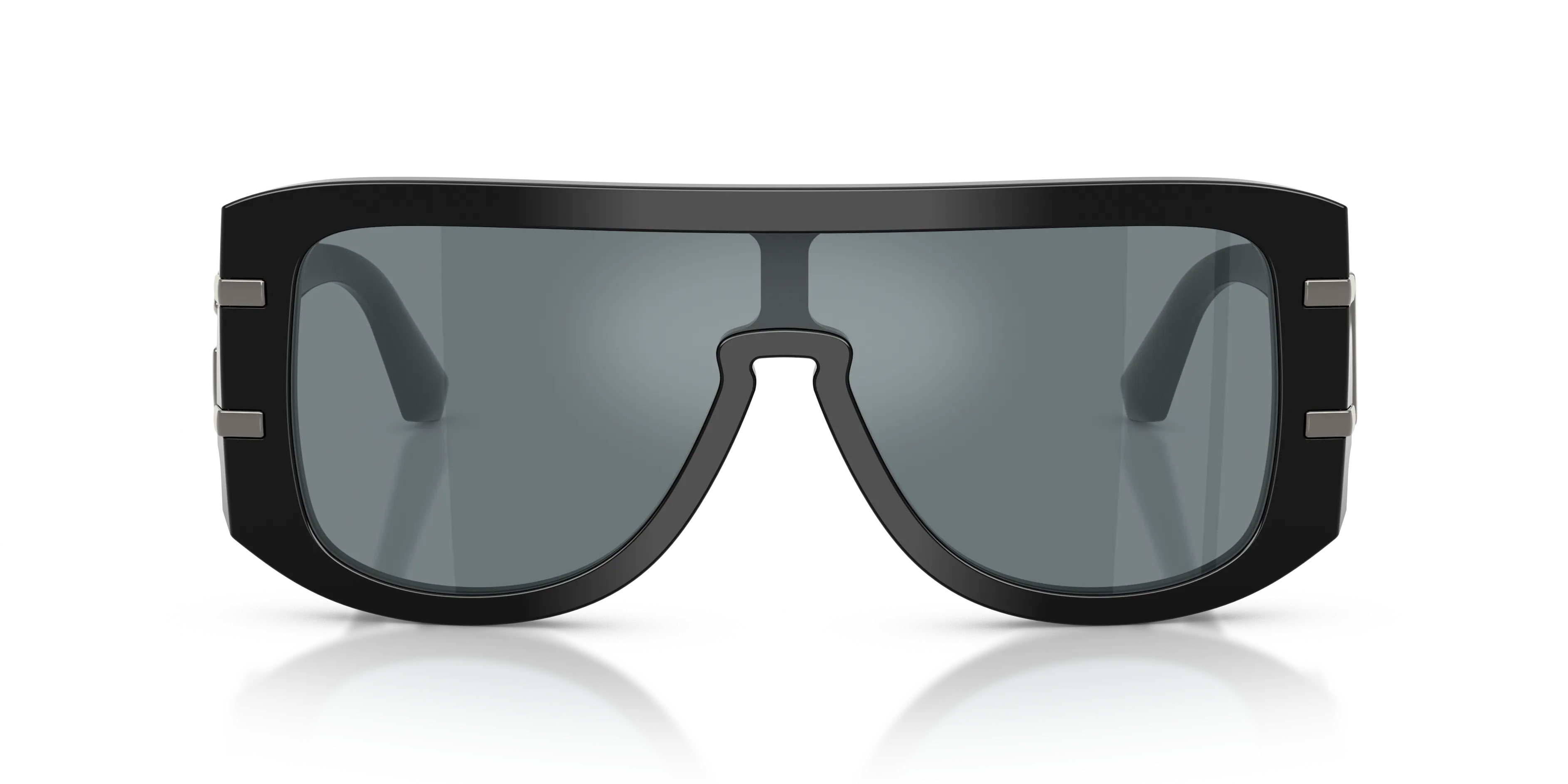Dolce & Gabbana DG4565 501/6G Occhiali da sole Acetato Nero Grigio Squadrata Specchiate - immagine 3