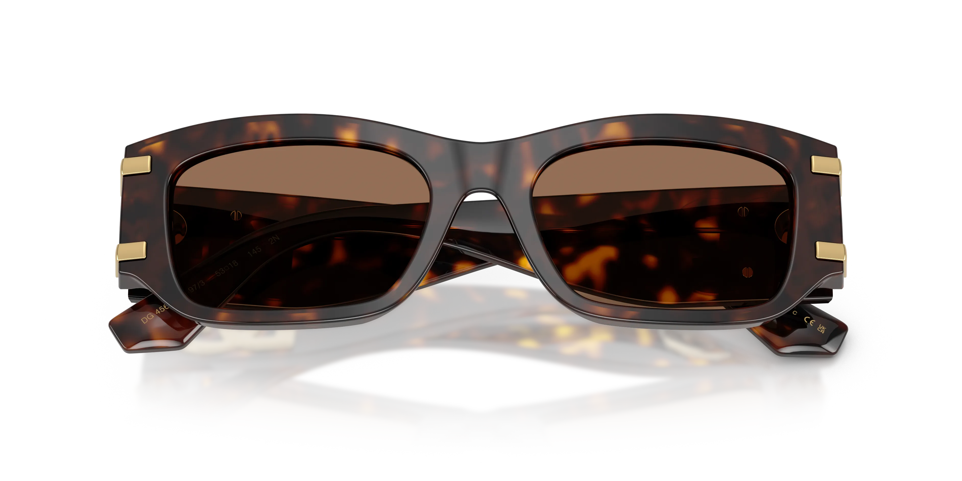 Dolce & Gabbana DG4564 502/73 Occhiali da sole Acetato Tartaruga Marrone Squadrata Normale - immagine 2