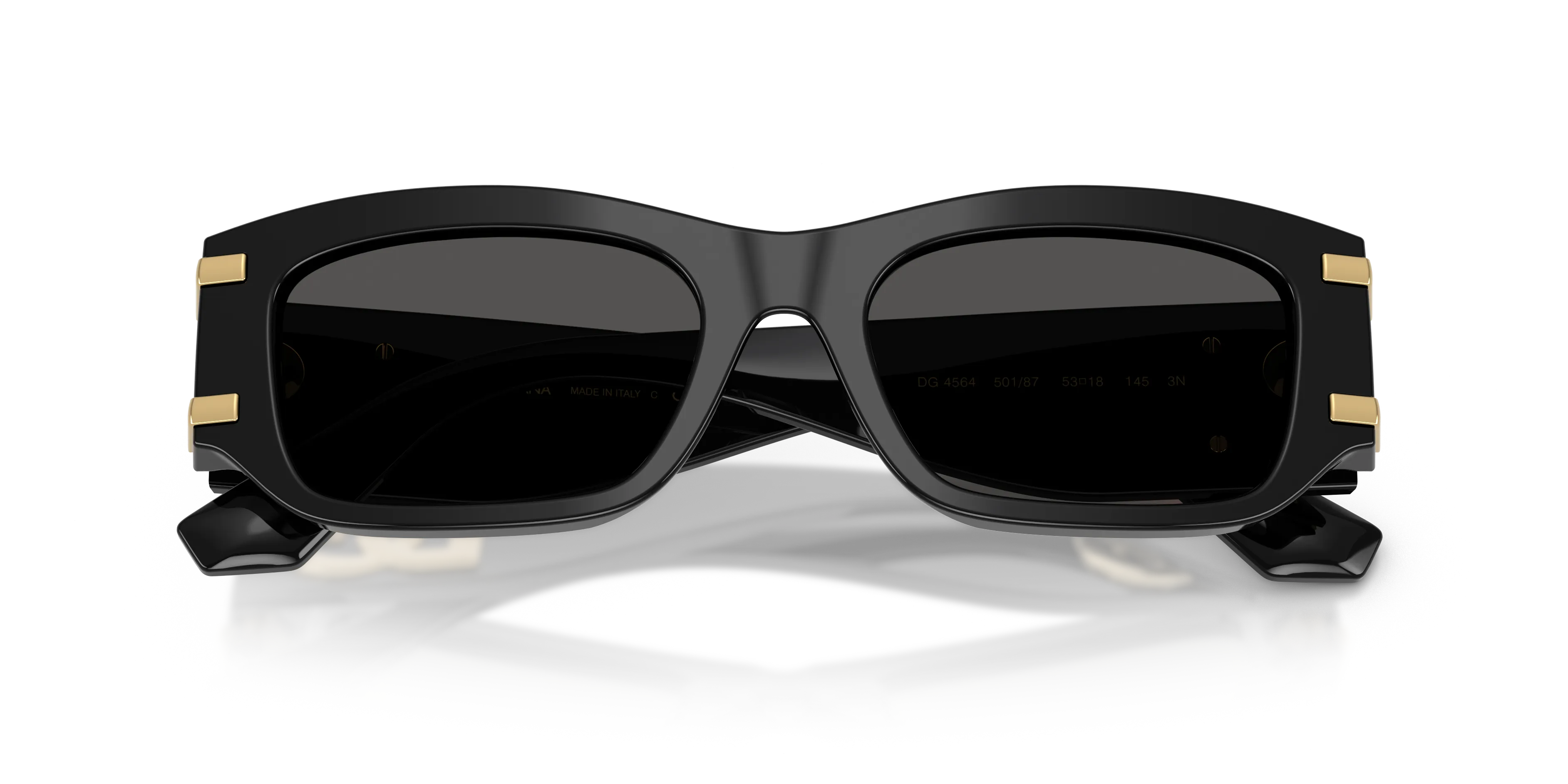 Dolce & Gabbana DG4564 501/87 Occhiali da sole Acetato Nero Grigio Squadrata Normale - immagine 2
