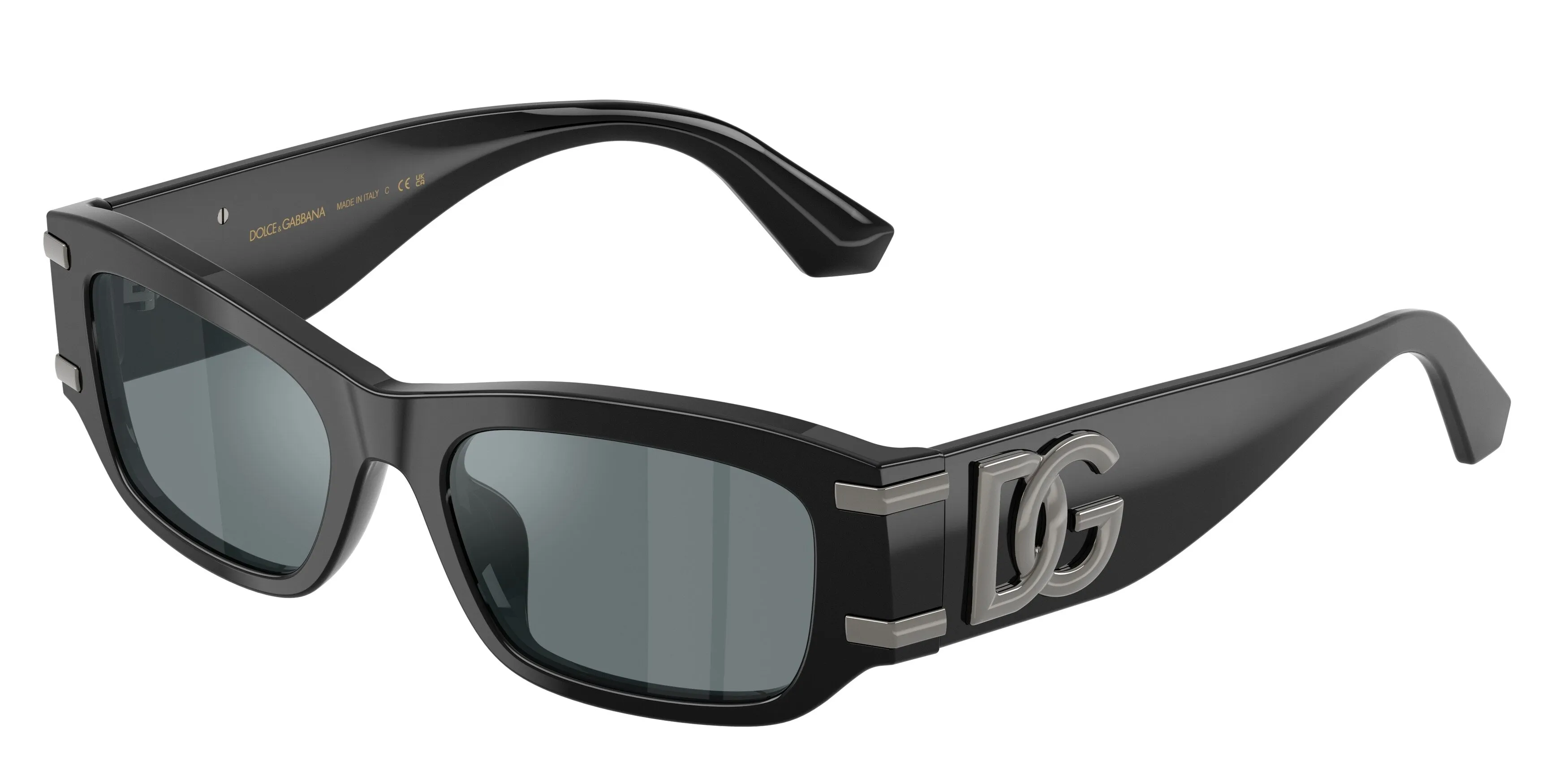 Dolce & Gabbana DG4564 501/6G Occhiali da sole Acetato Nero Grigio Squadrata Specchiate - immagine 1