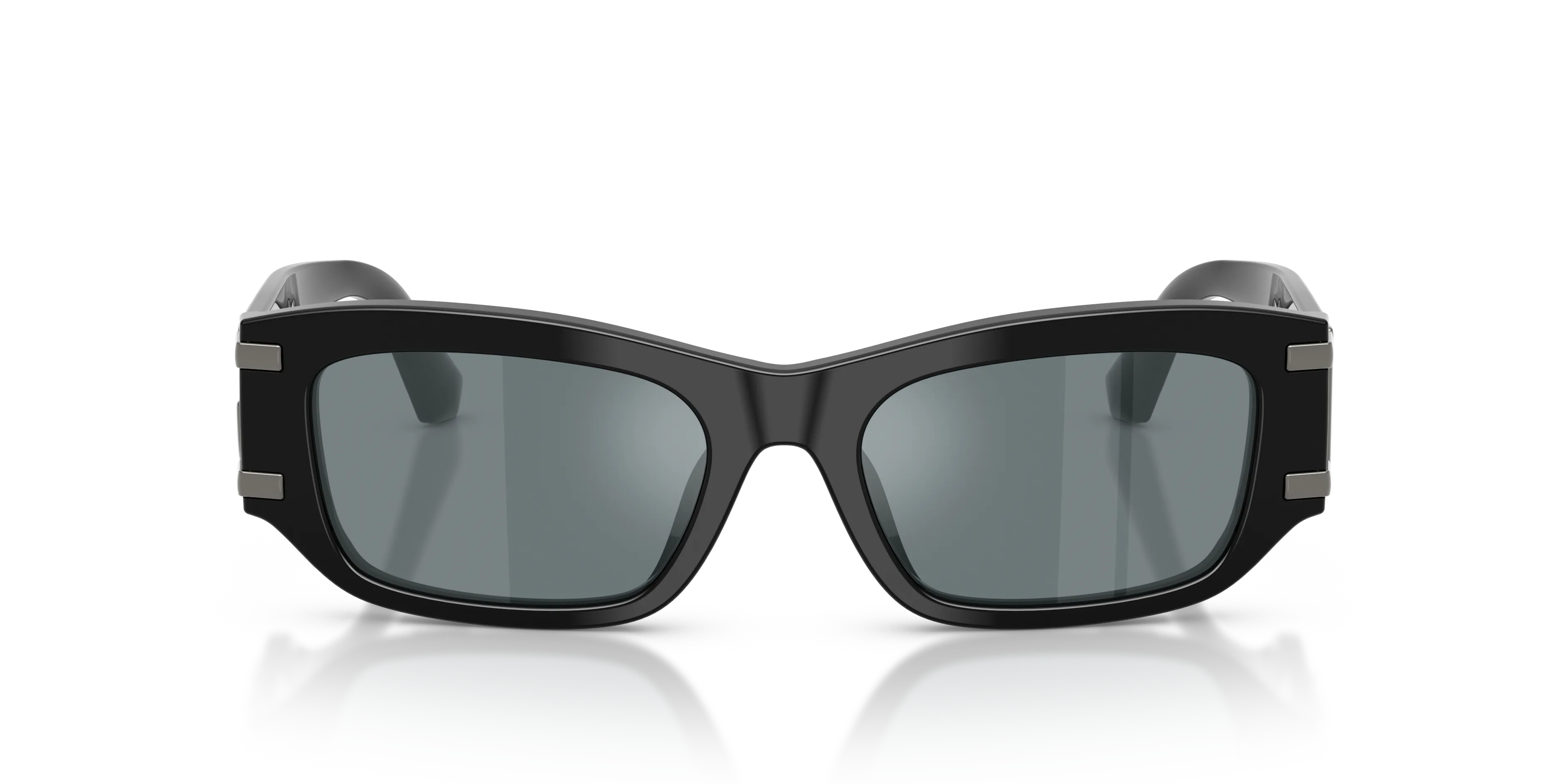 Dolce & Gabbana DG4564 501/6G Occhiali da sole Acetato Nero Grigio Squadrata Specchiate - immagine 3