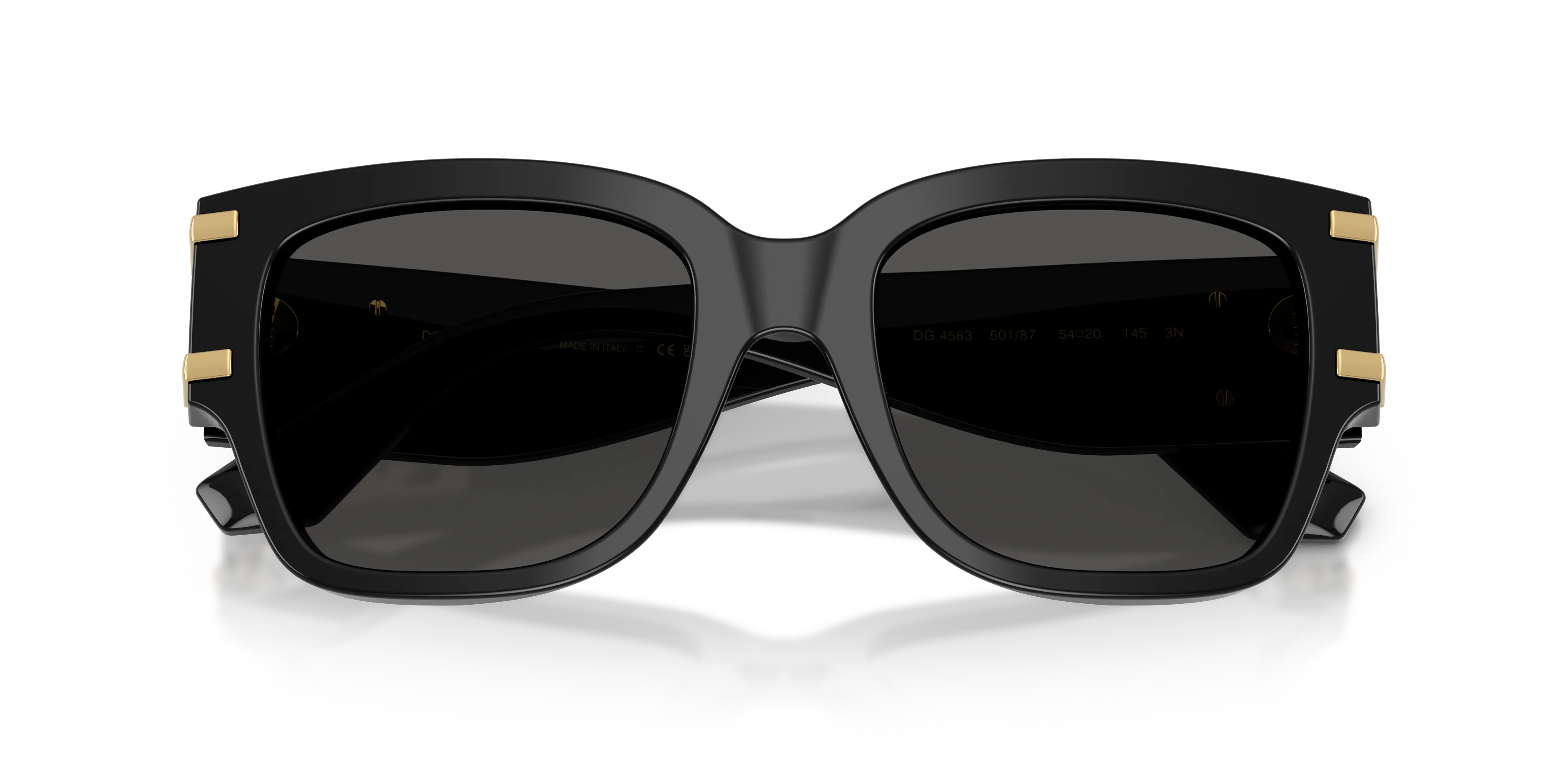 Dolce & Gabbana DG4563 501/87 Occhiali da sole Acetato Nero Grigio Squadrata Normale - immagine 2